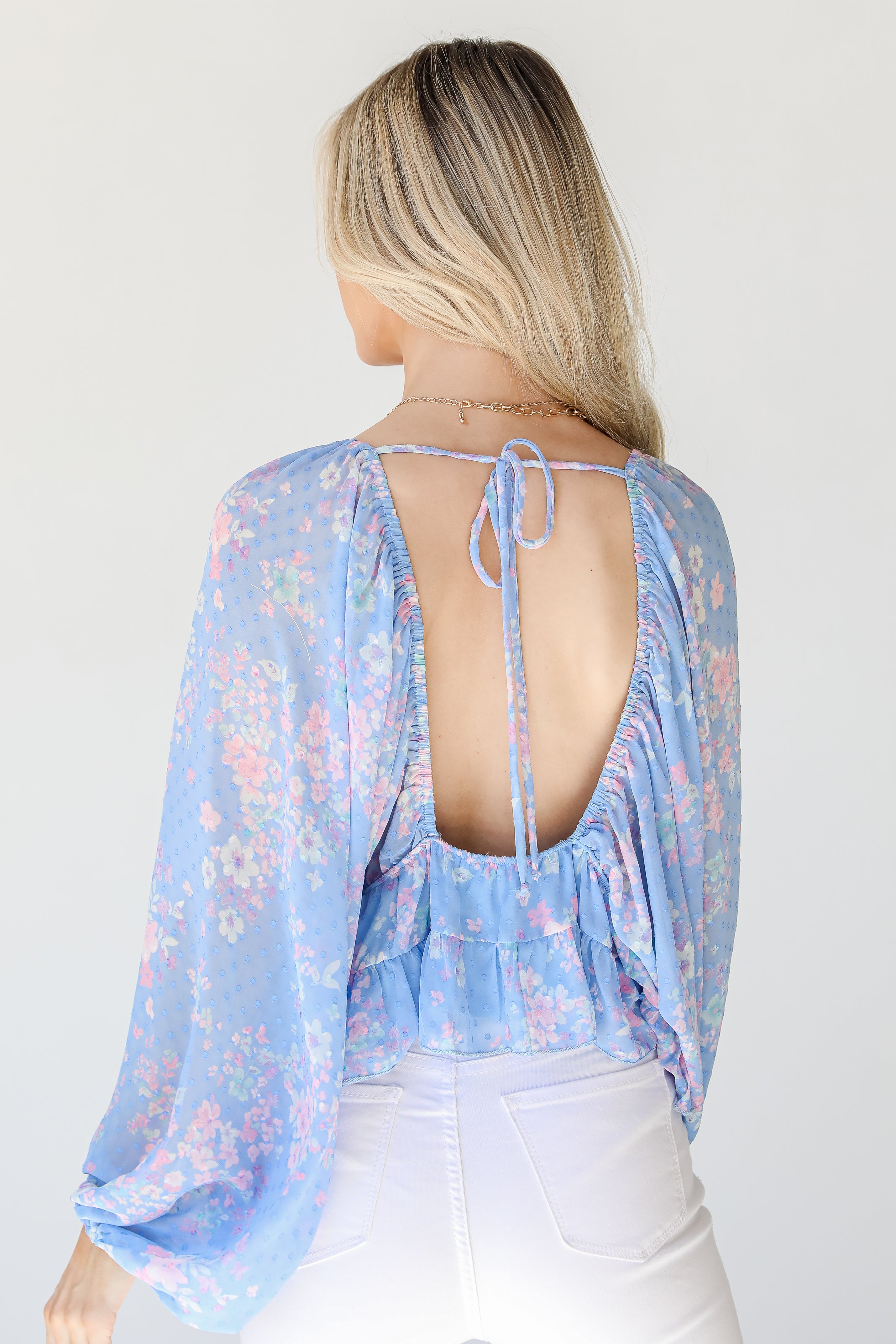 Floral Blouse back view