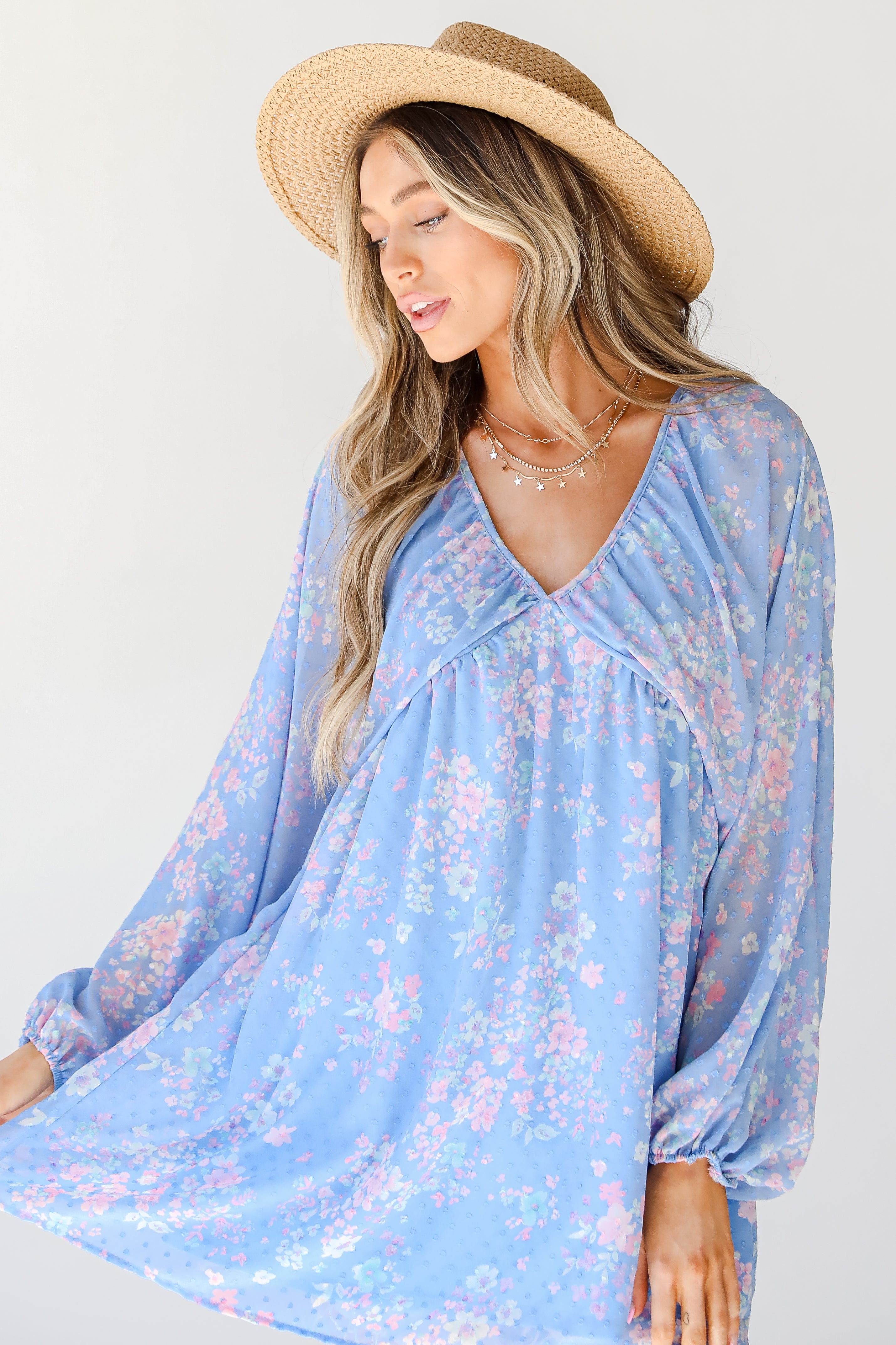 Floral Dress on model