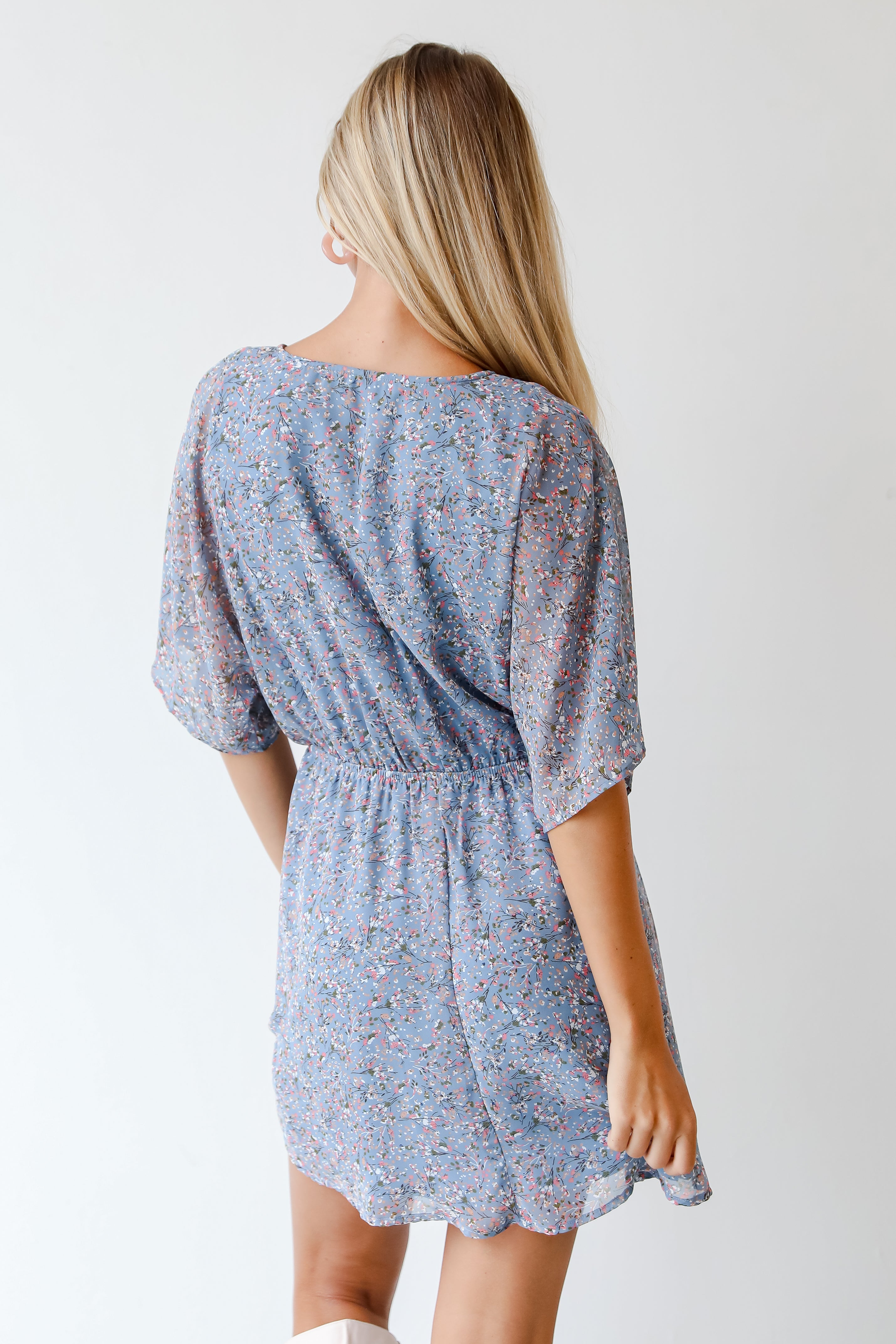 Floral Mini Dress back view