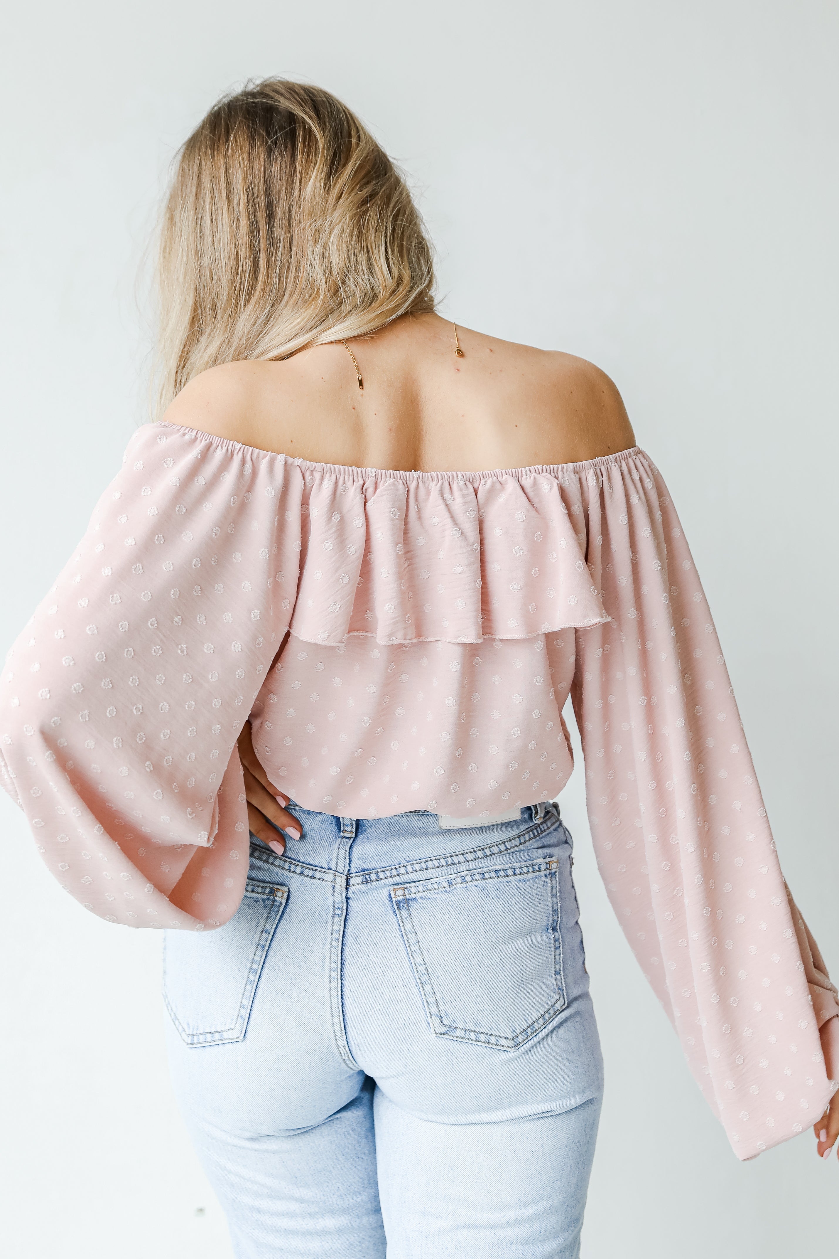 Swiss Dot Blouse back view