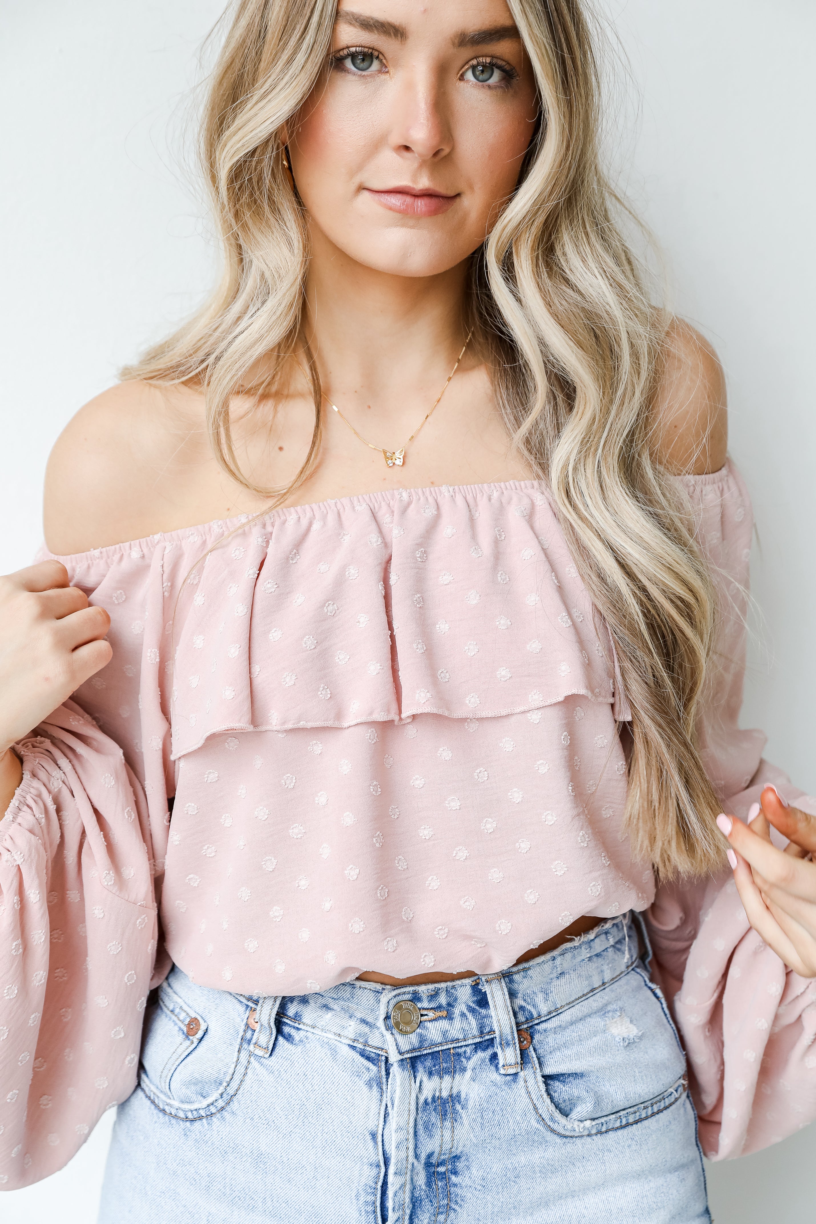 Swiss Dot Blouse front view