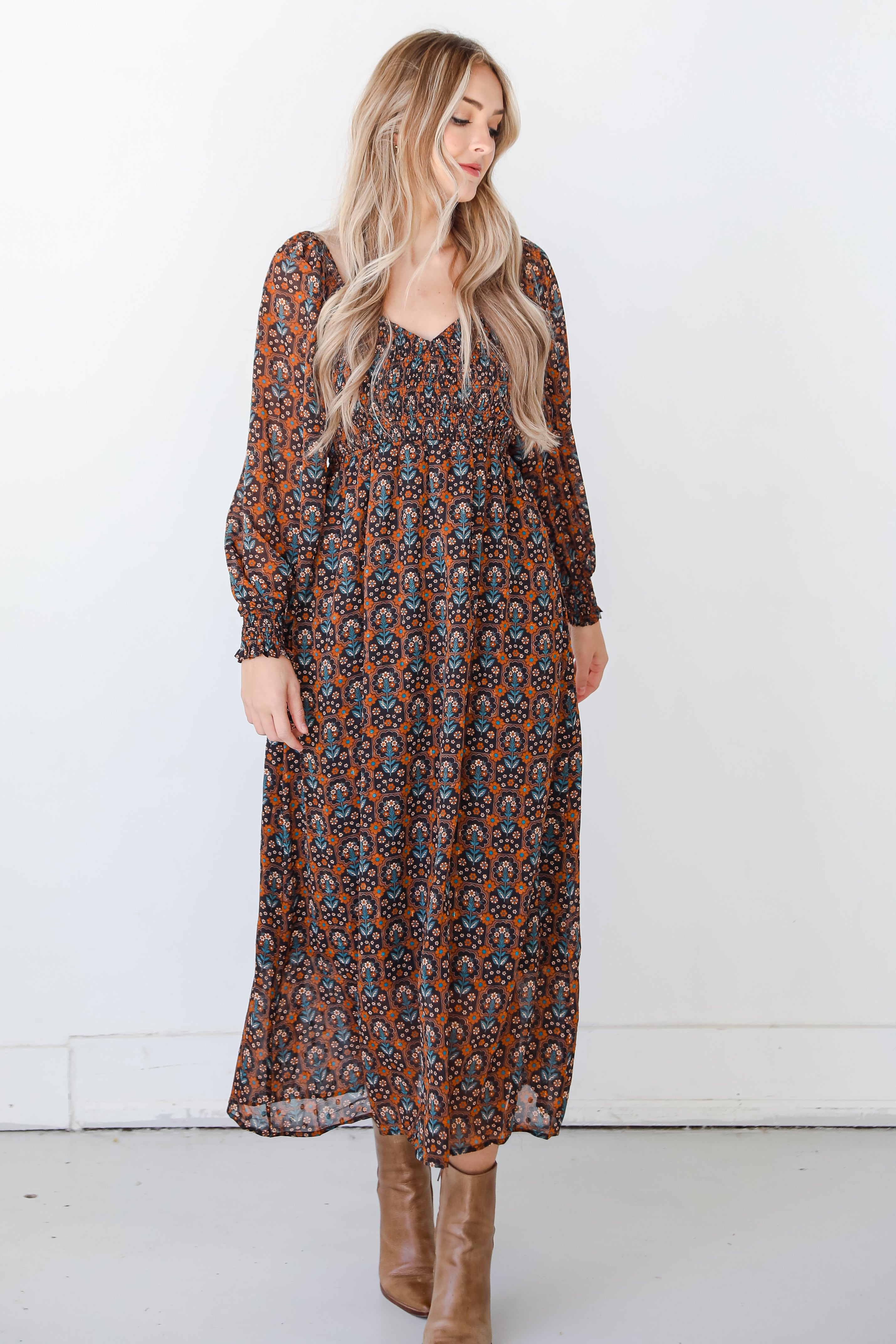 Floral Maxi Dress front view
