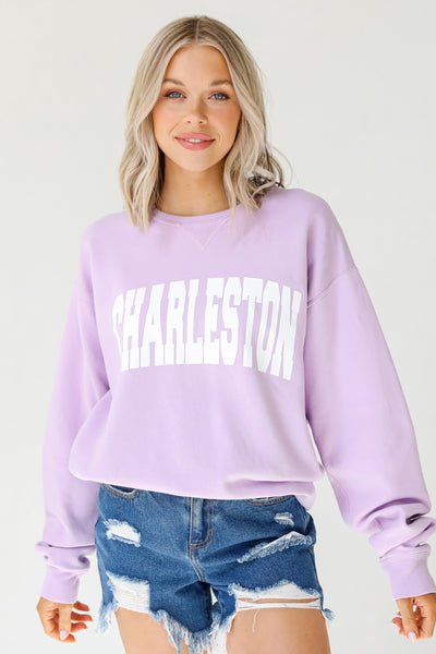 Products Lavender Charleston Pullover. Graphic Sweatshirt. Charleston Sweatshirt. Cozy Comfy Oversized 