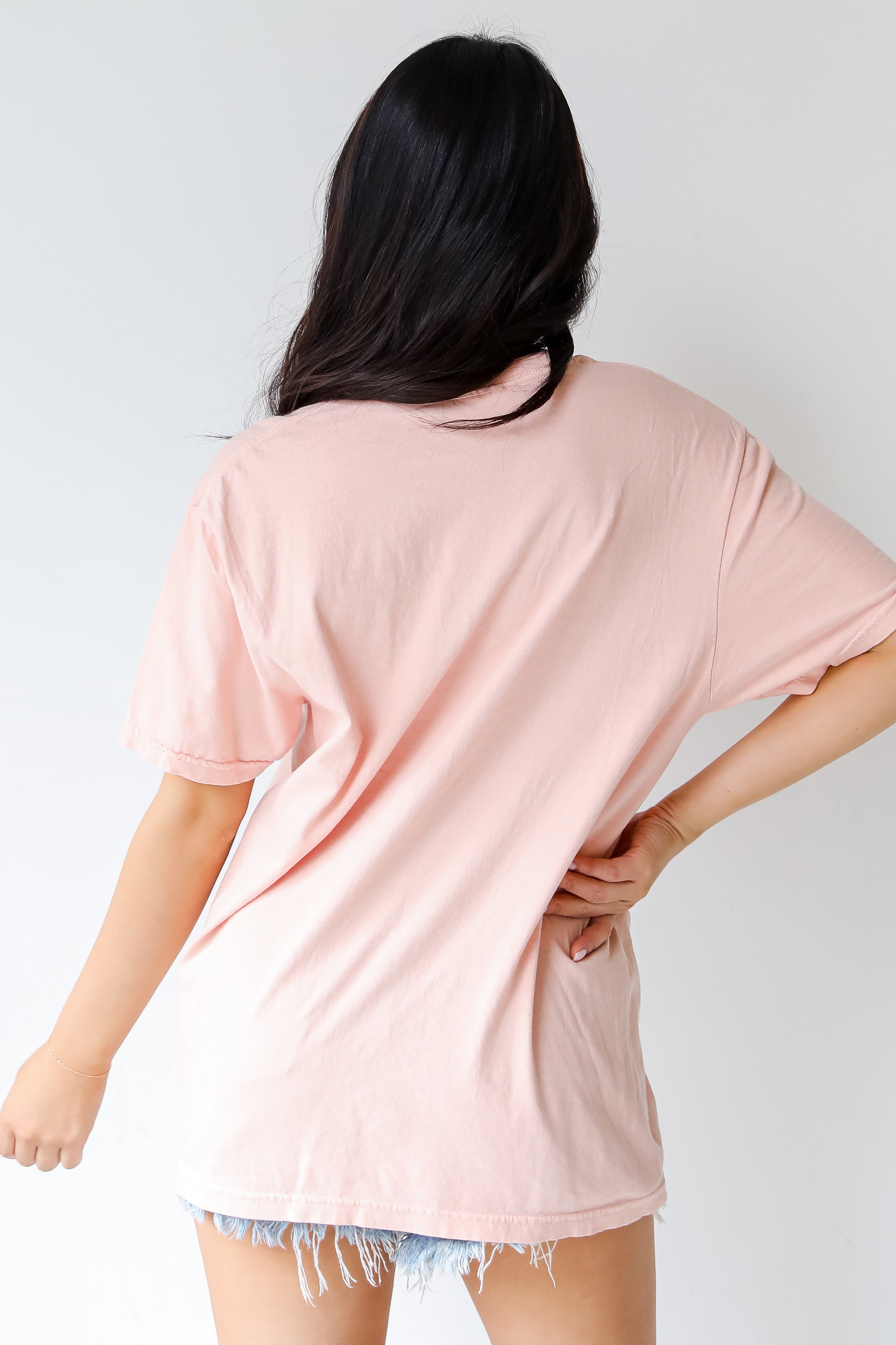 Peach Charleston South Carolina Block Letter Tee back view