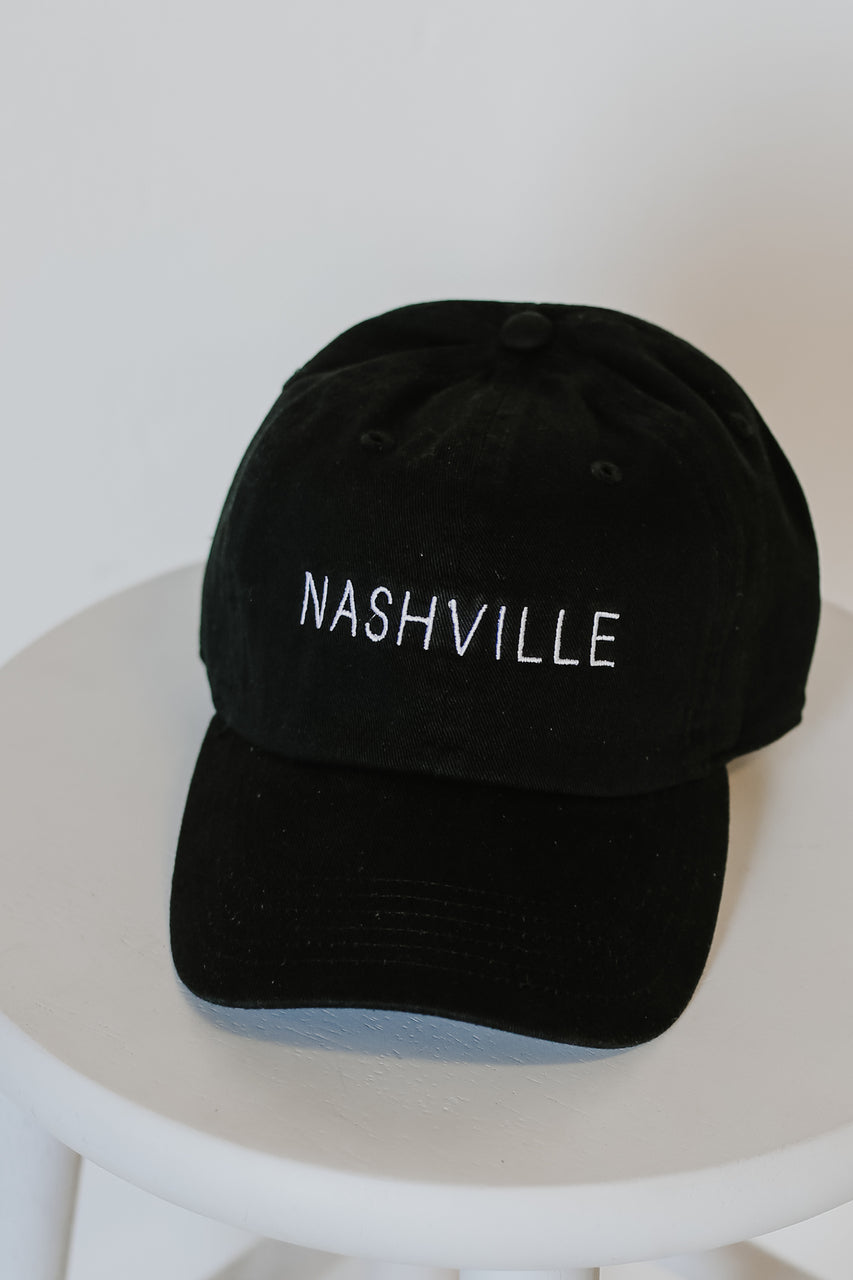 Nashville Embroidered Hat in black