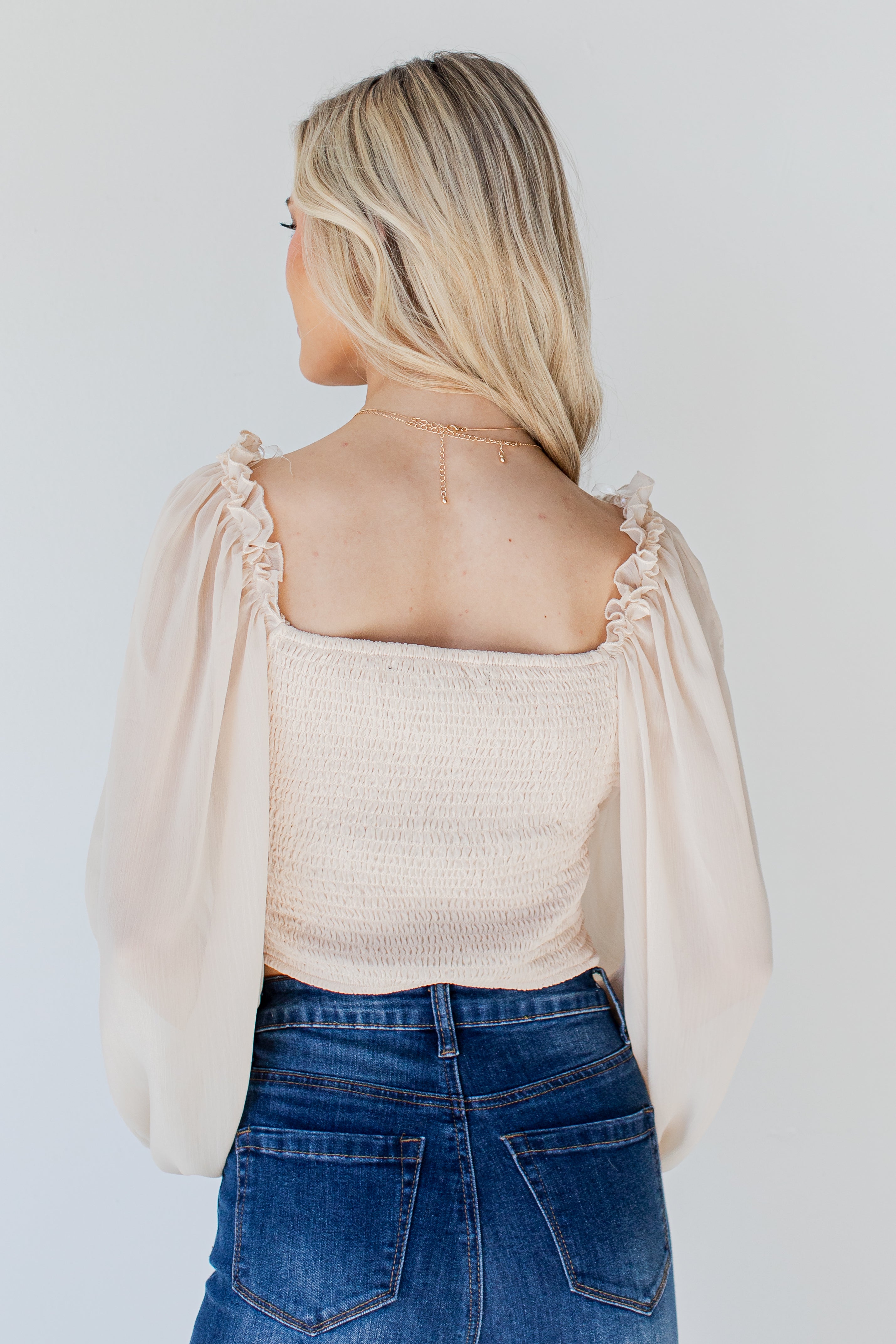 Cropped Blouse back view