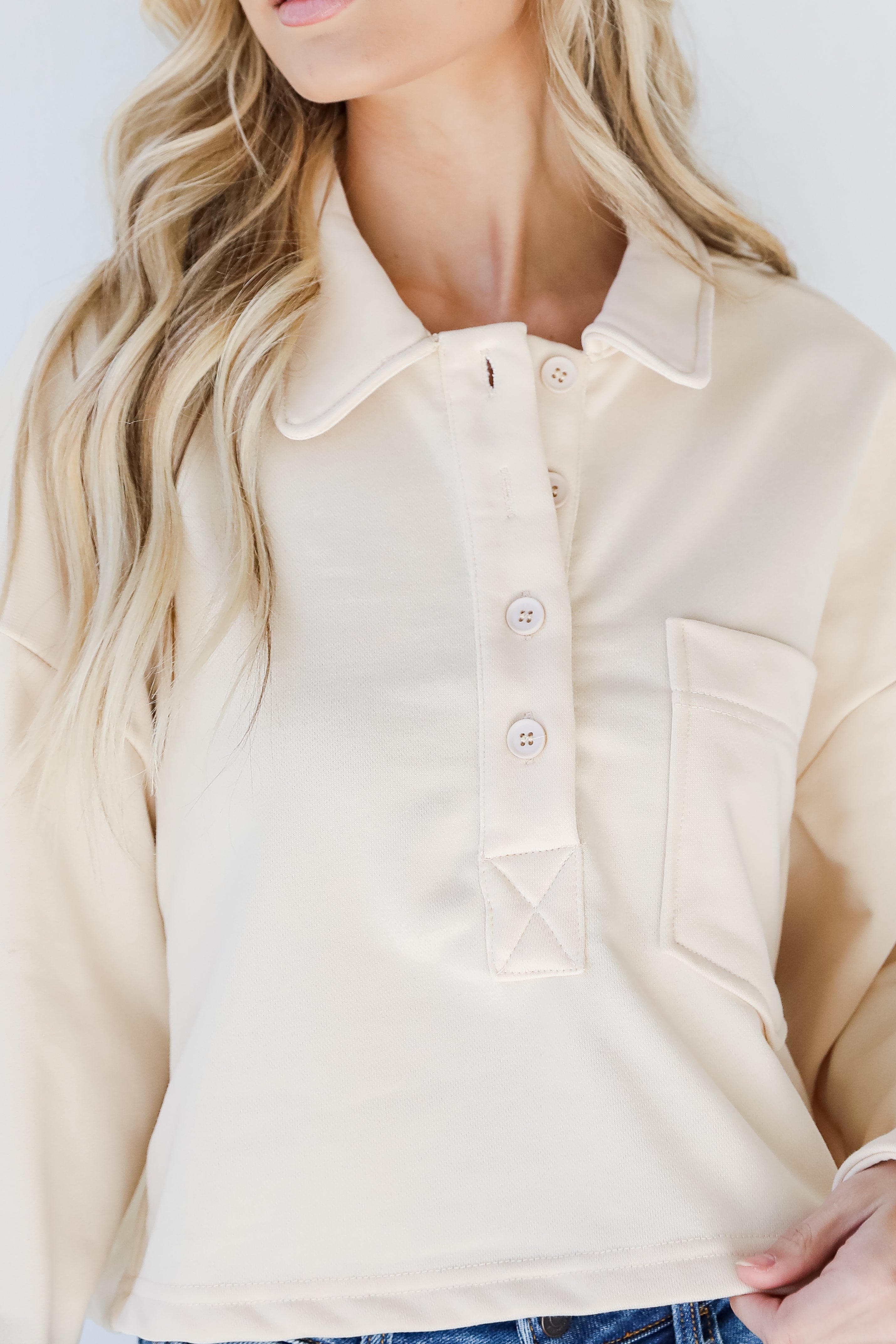 Collared Pullover close up