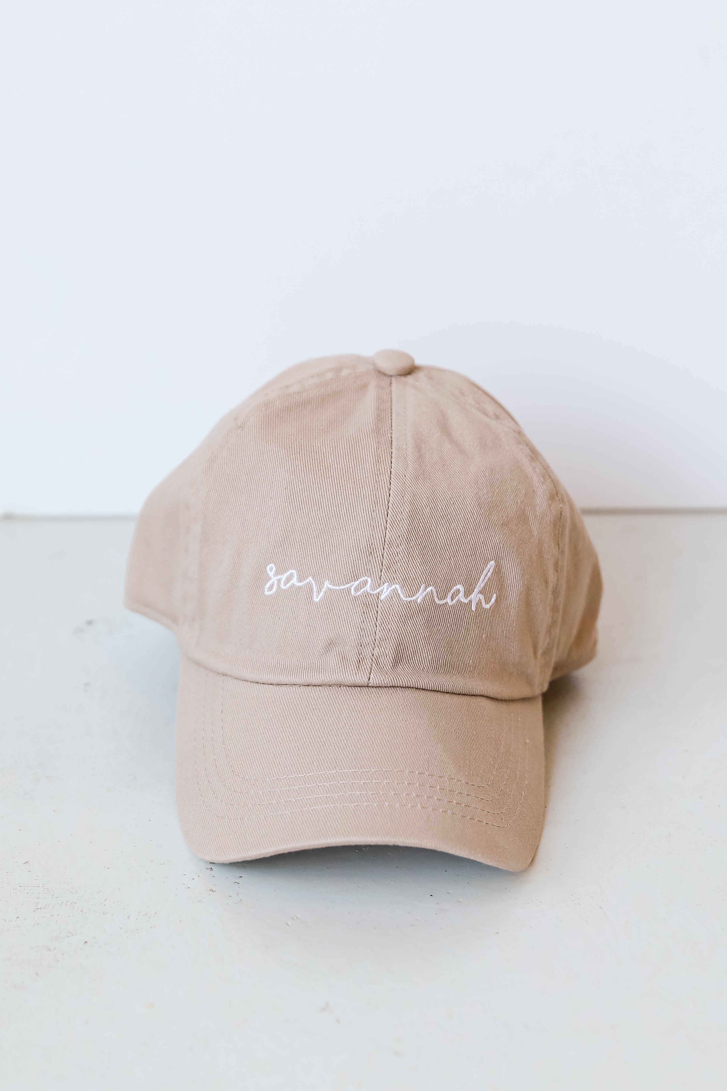 taupe Savannah Embroidered Hat