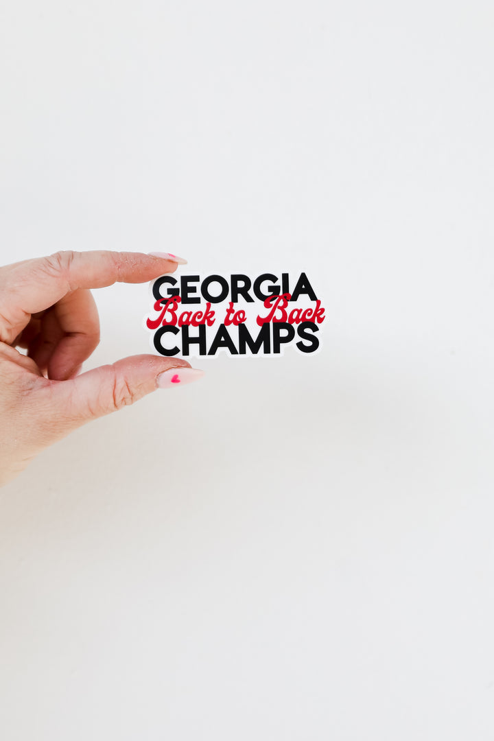 Georgia Back To Back Champs Sticker