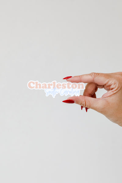Peach Charleston South Carolina Script Sticker from dress up