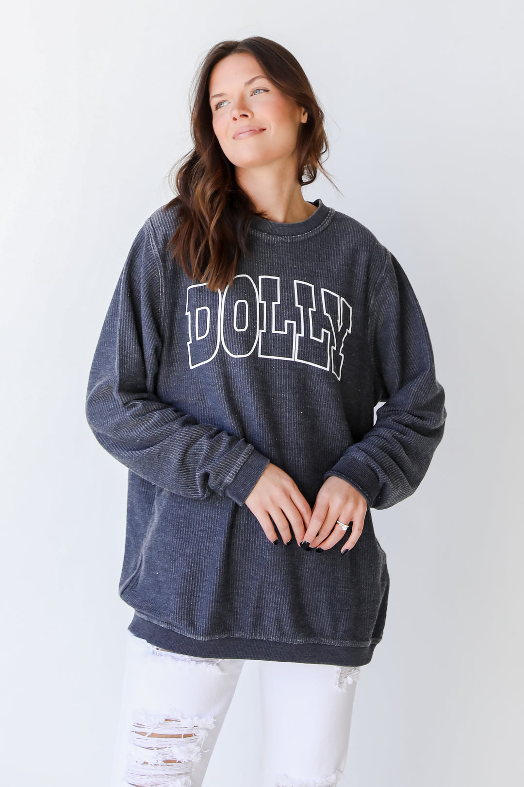 Dolly Corded Pullover. Dolly Sweatshirt, Graphic Sweatshirt, Oversized, Comfy