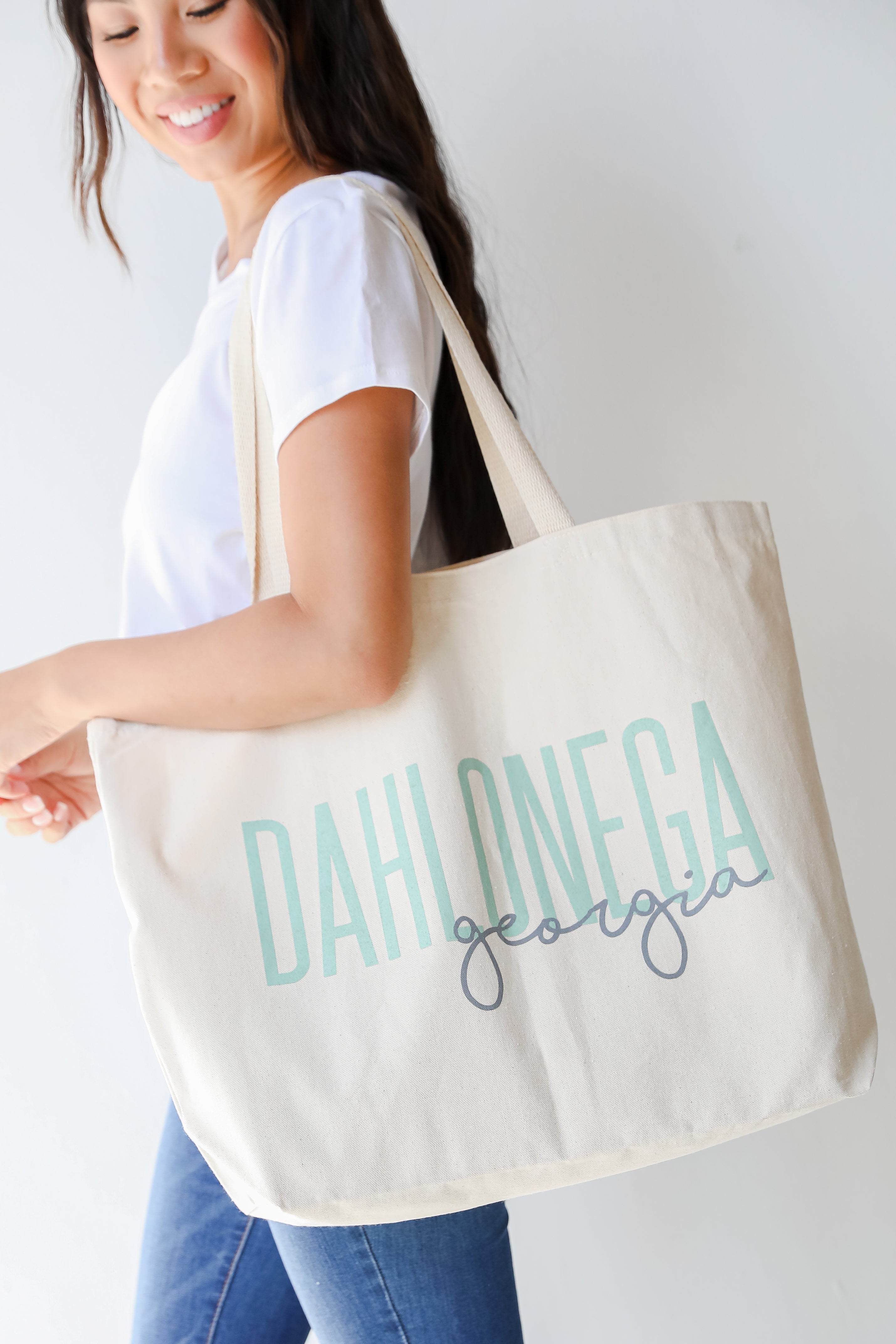 Dahlonega Georgia Script Large Tote Bag