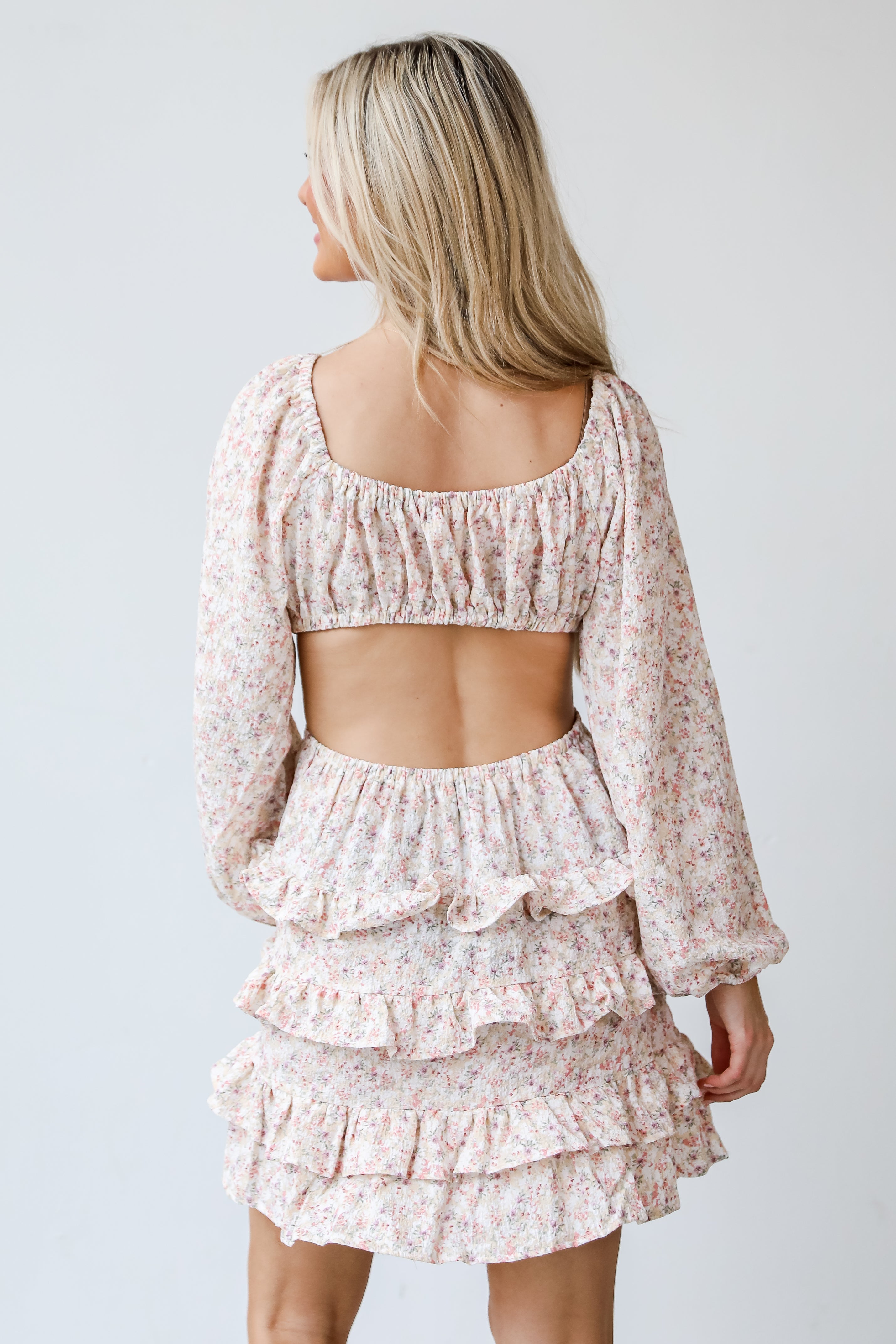 Floral Mini Dress back view