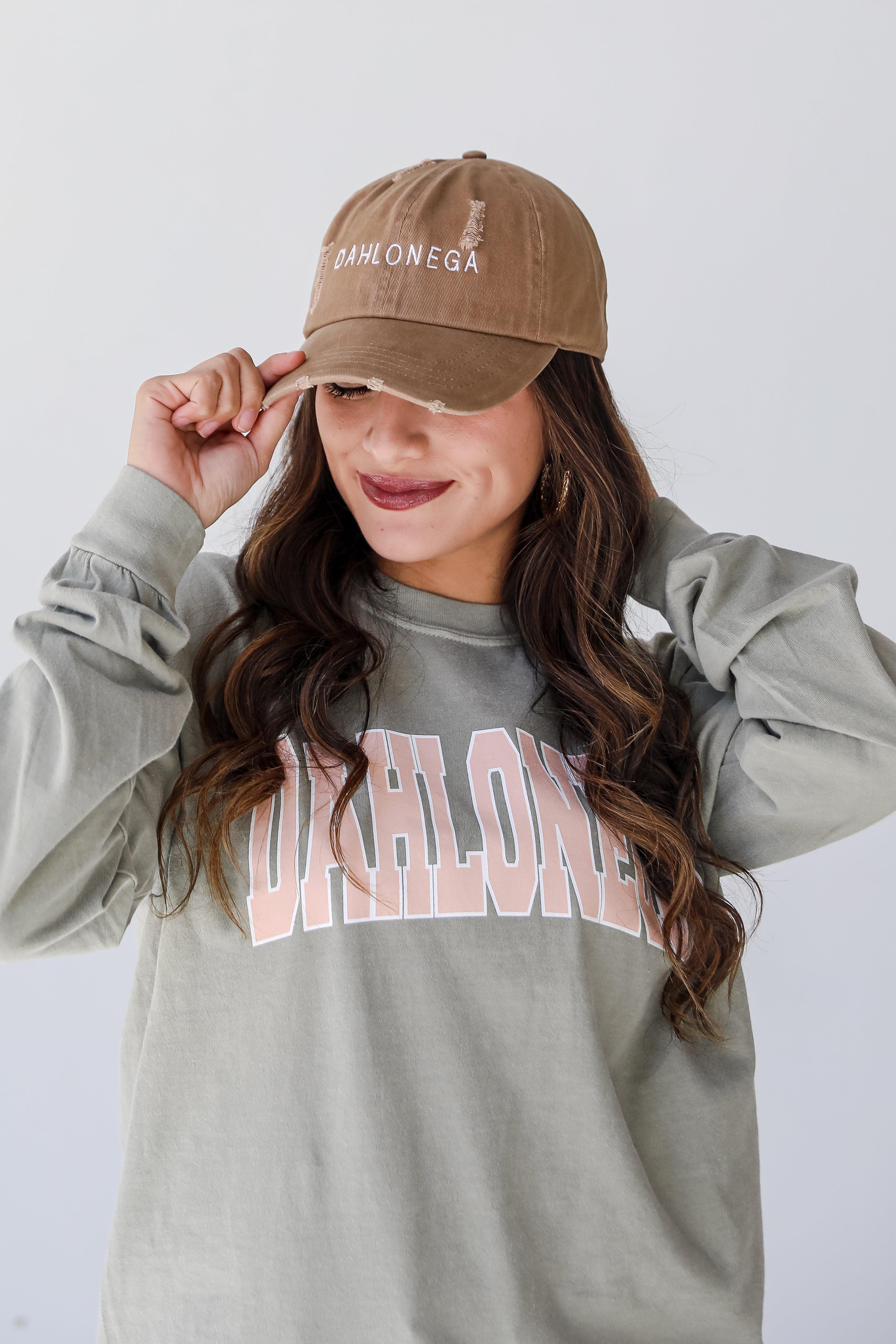 Dahlonega Vintage Embroidered Hat on dress up model