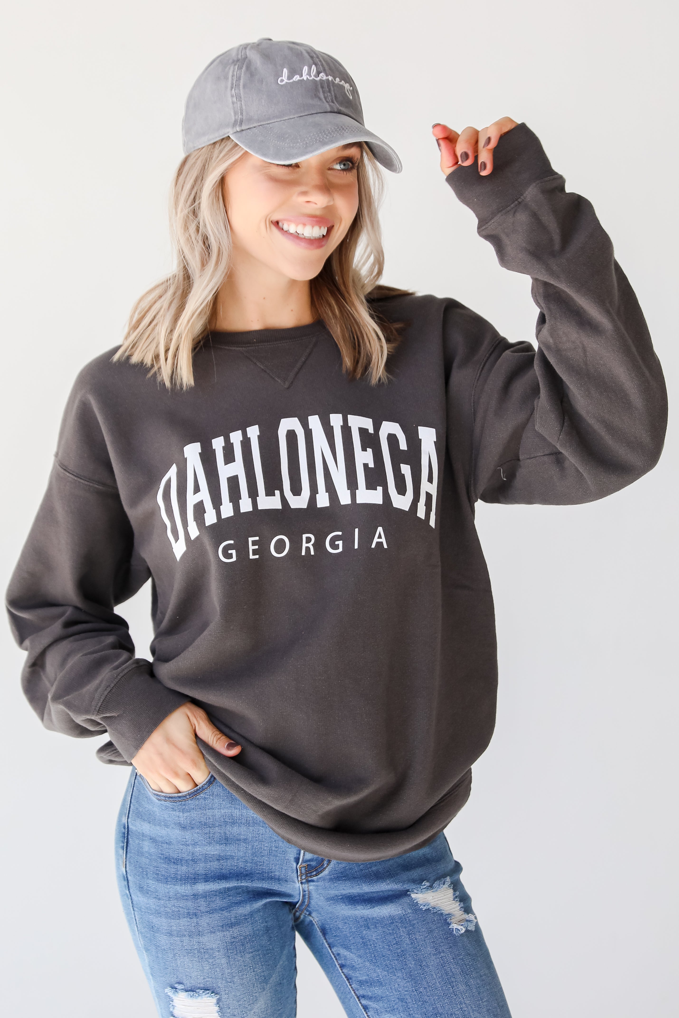 Dahlonega Georgia Pullover on model