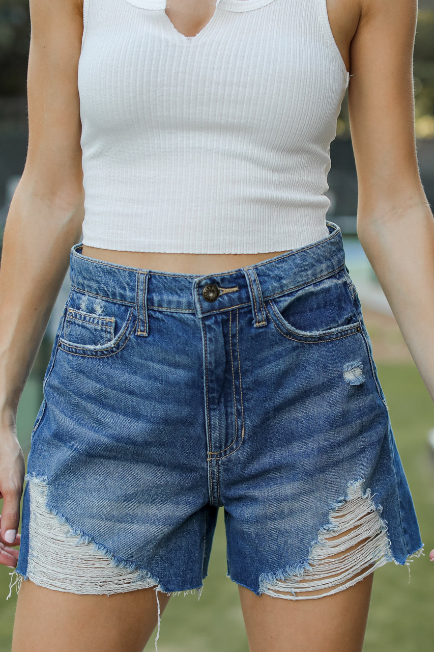 Kennedy Distressed Denim Shorts