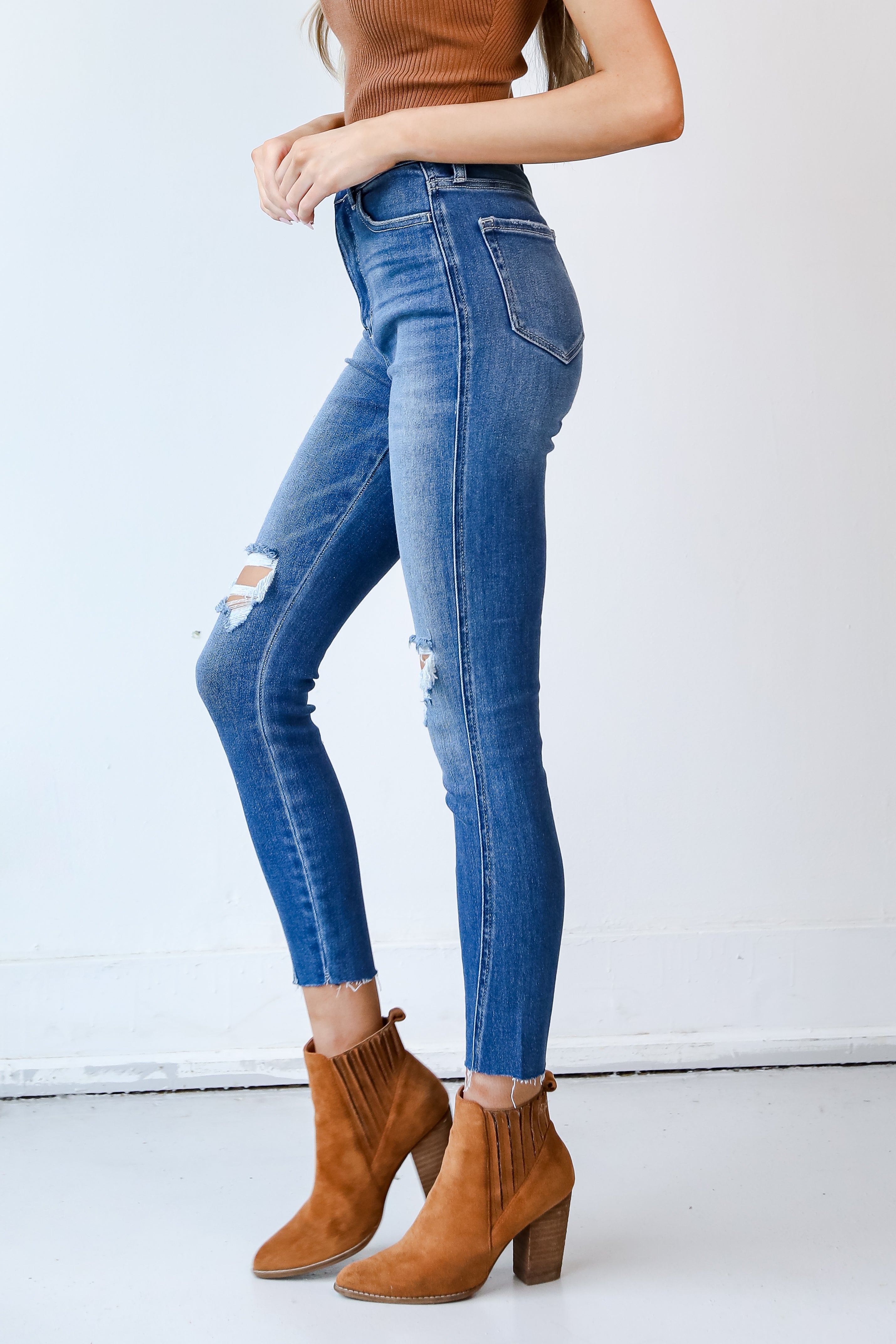 Distressed Skinny Jeans side view