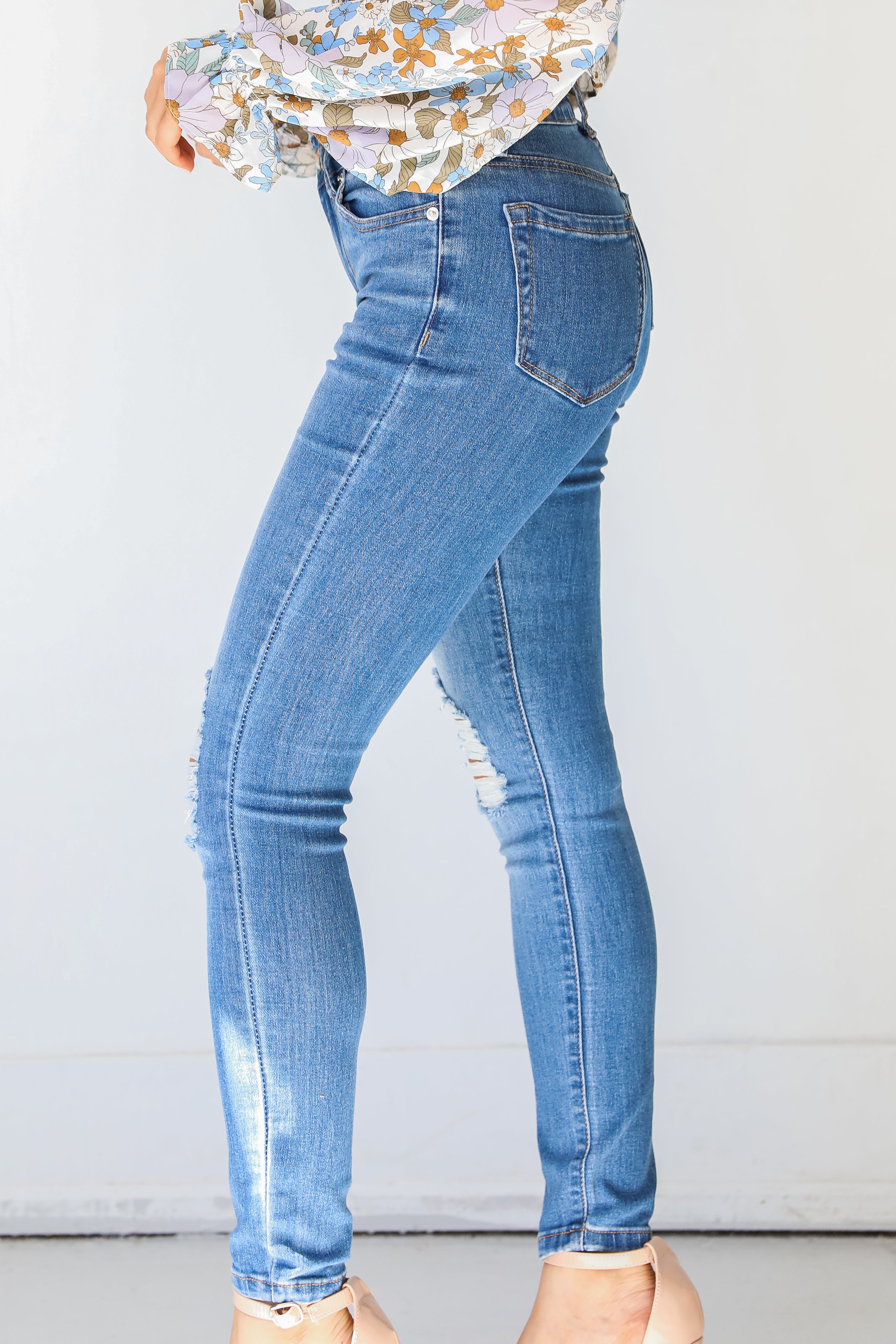 Distressed Skinny Jeans side view