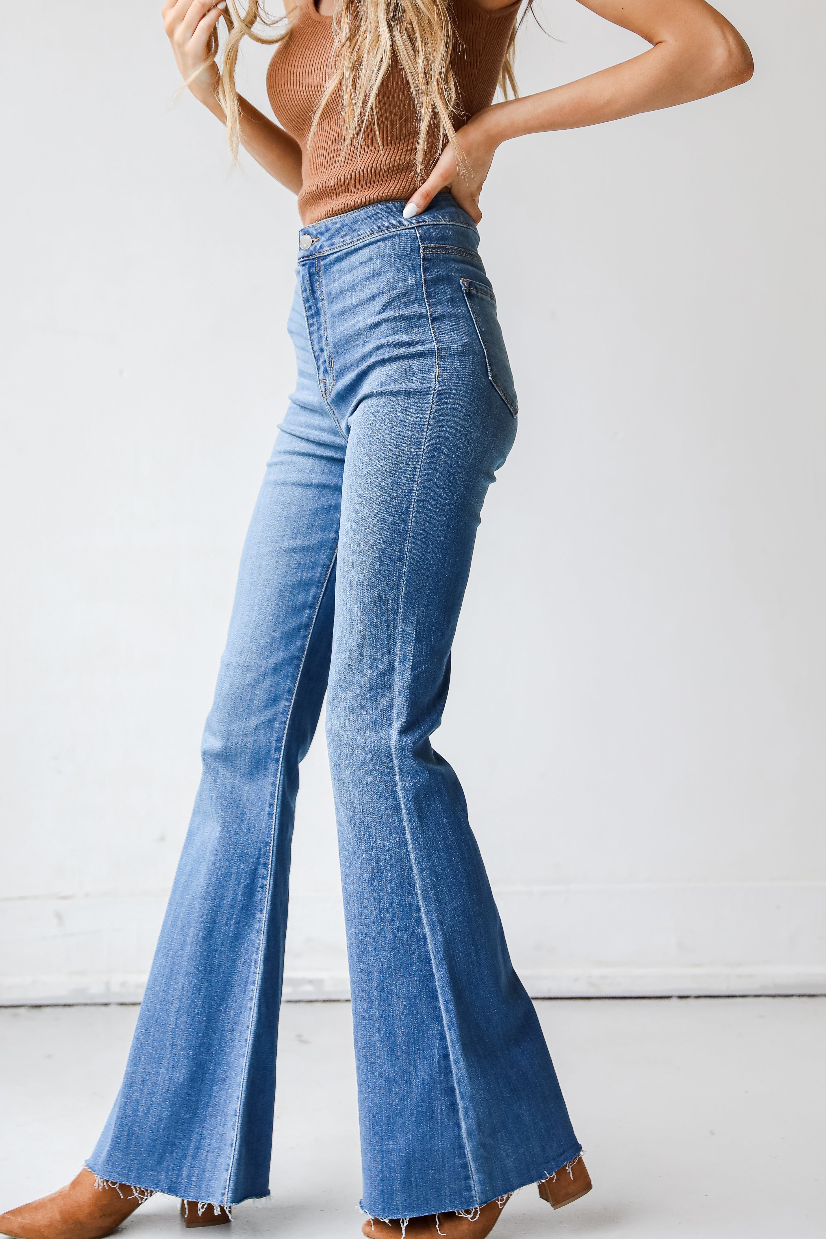 High-Rise Flare Jeans side view