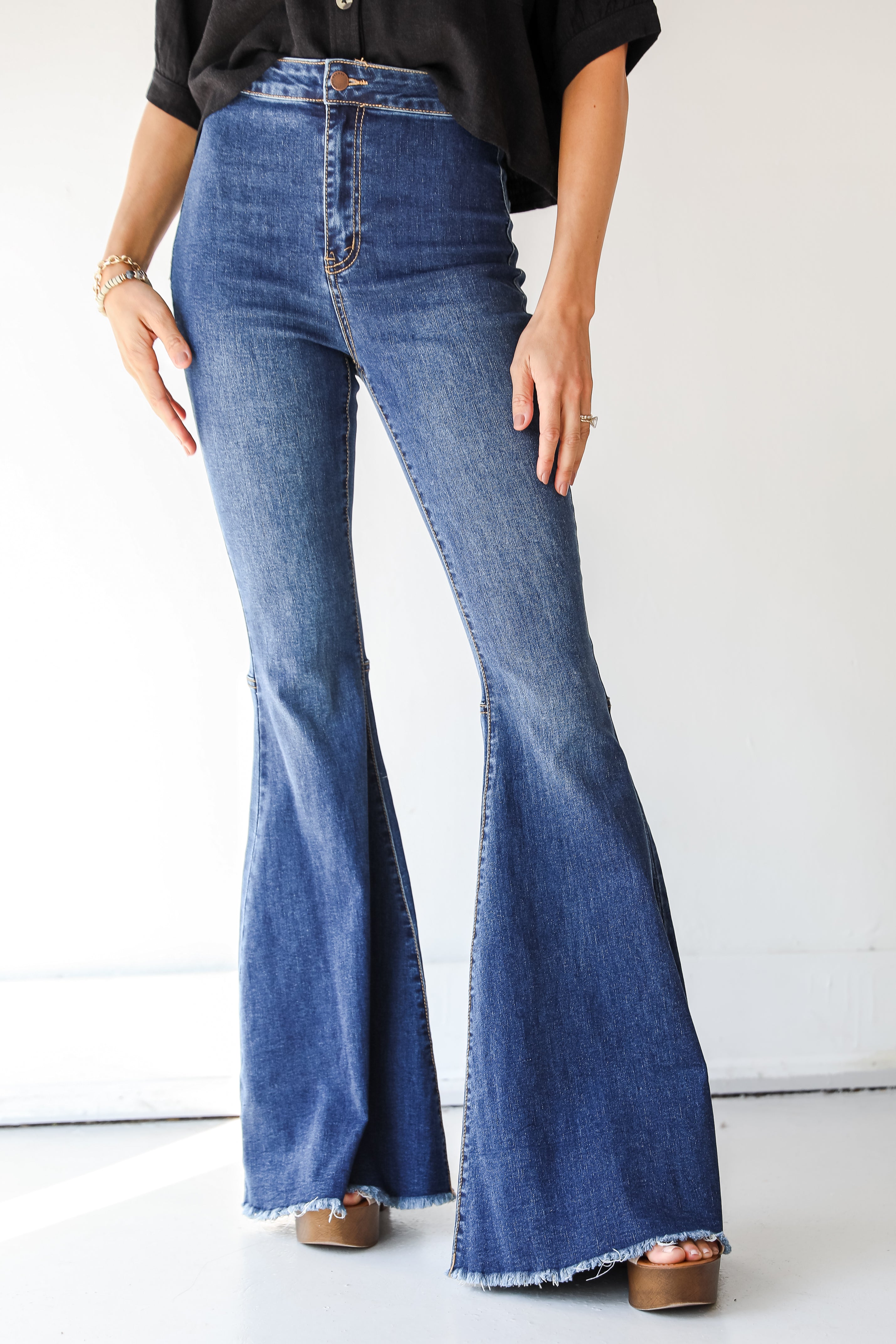 dark wash flare jeans