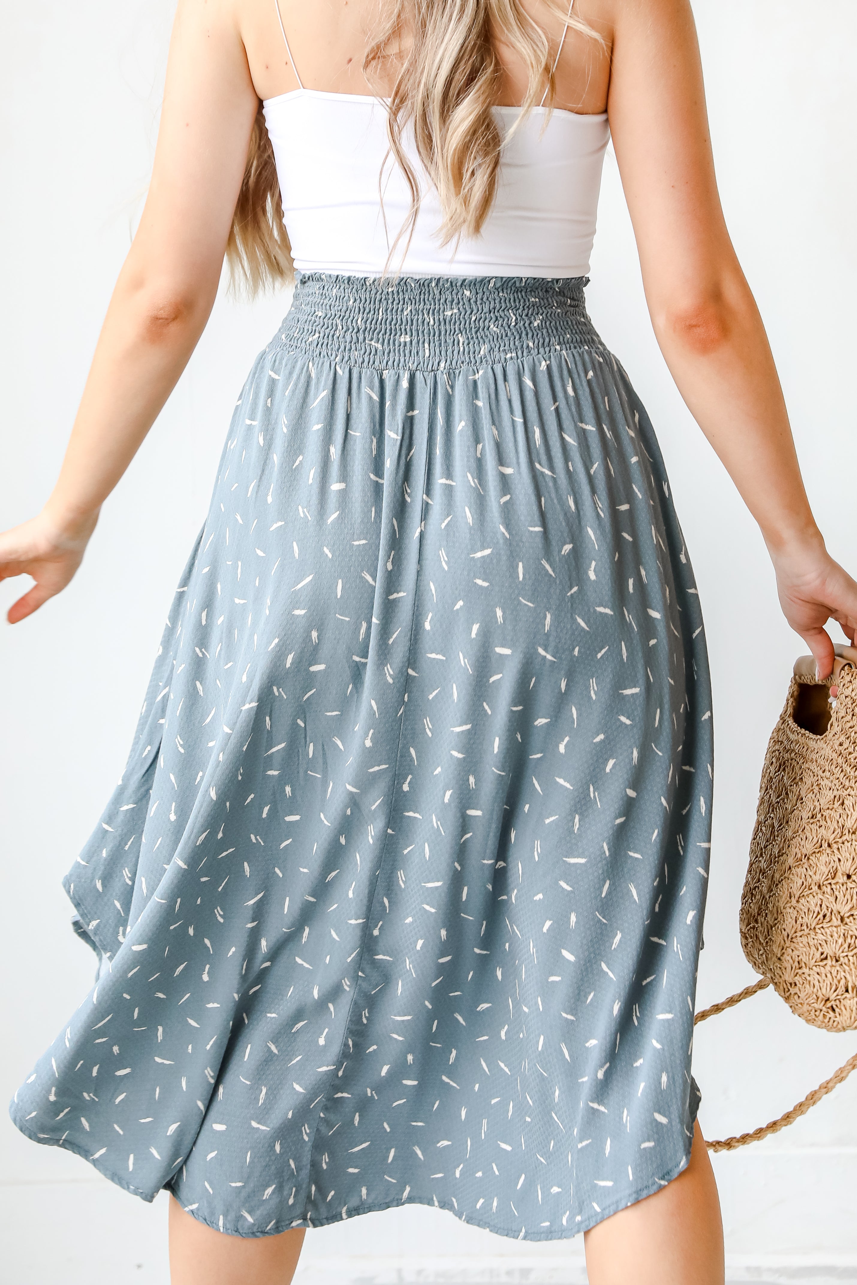 Midi Skirt back view