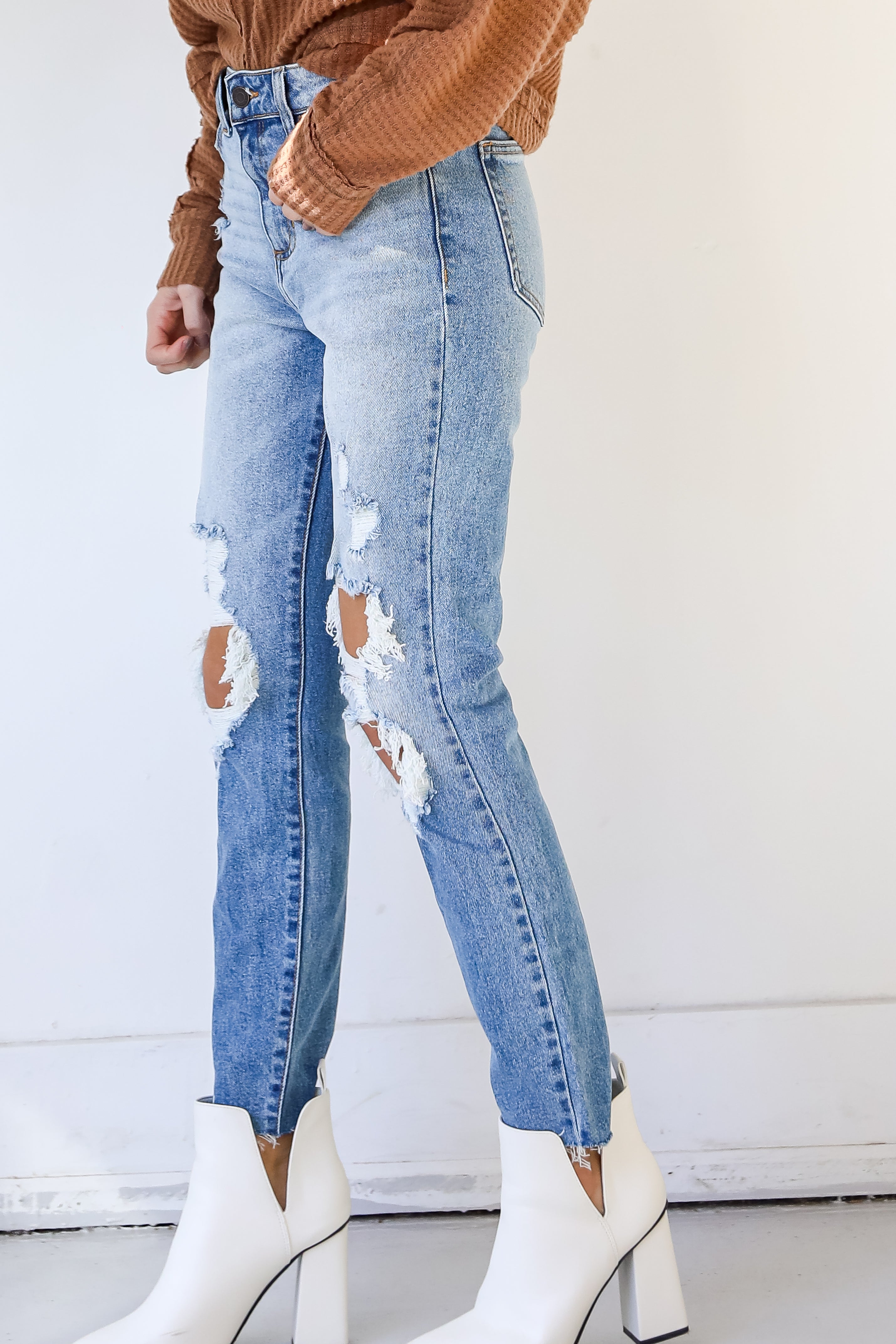 Distressed Skinny Jeans side view