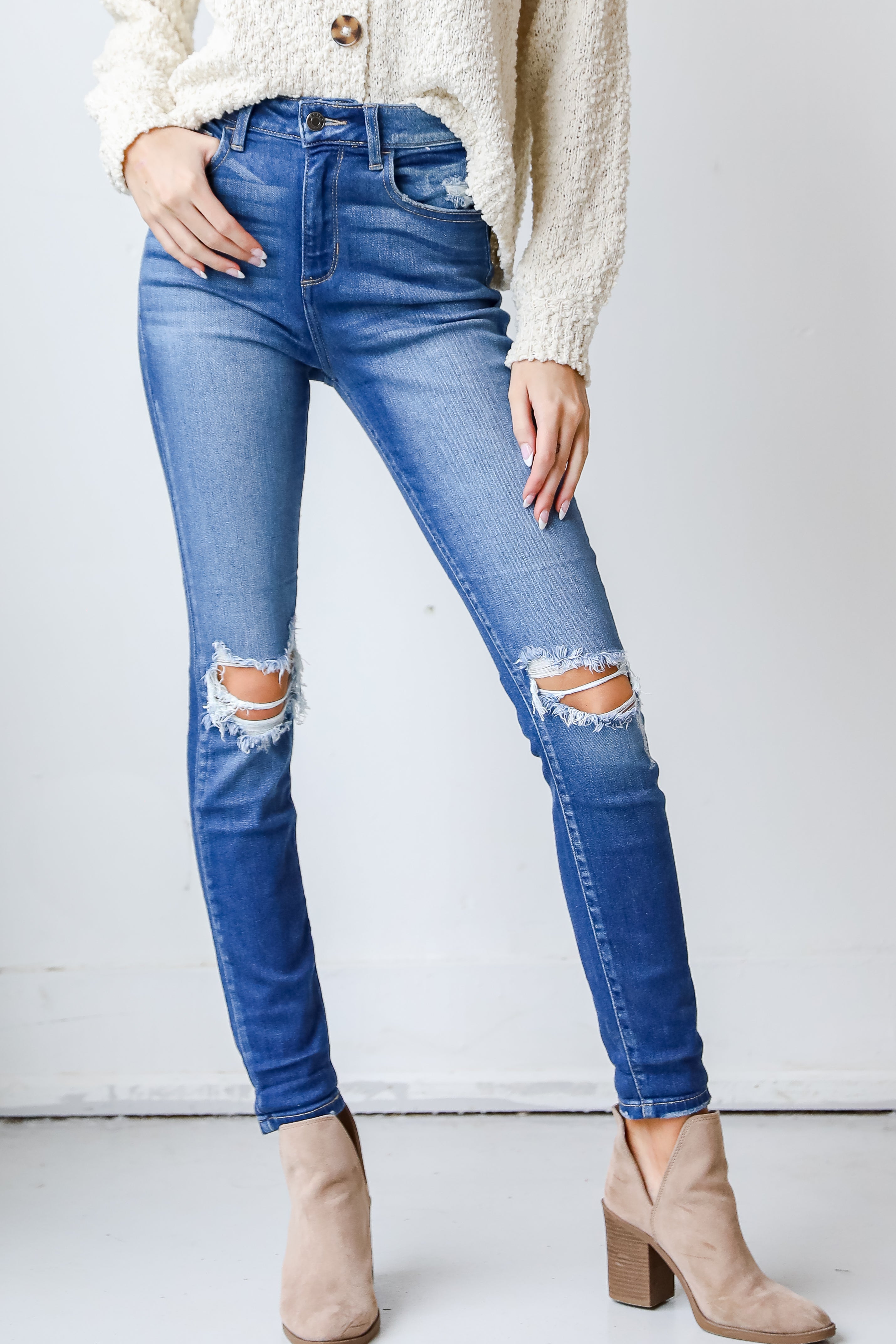 Distressed Skinny Jeans