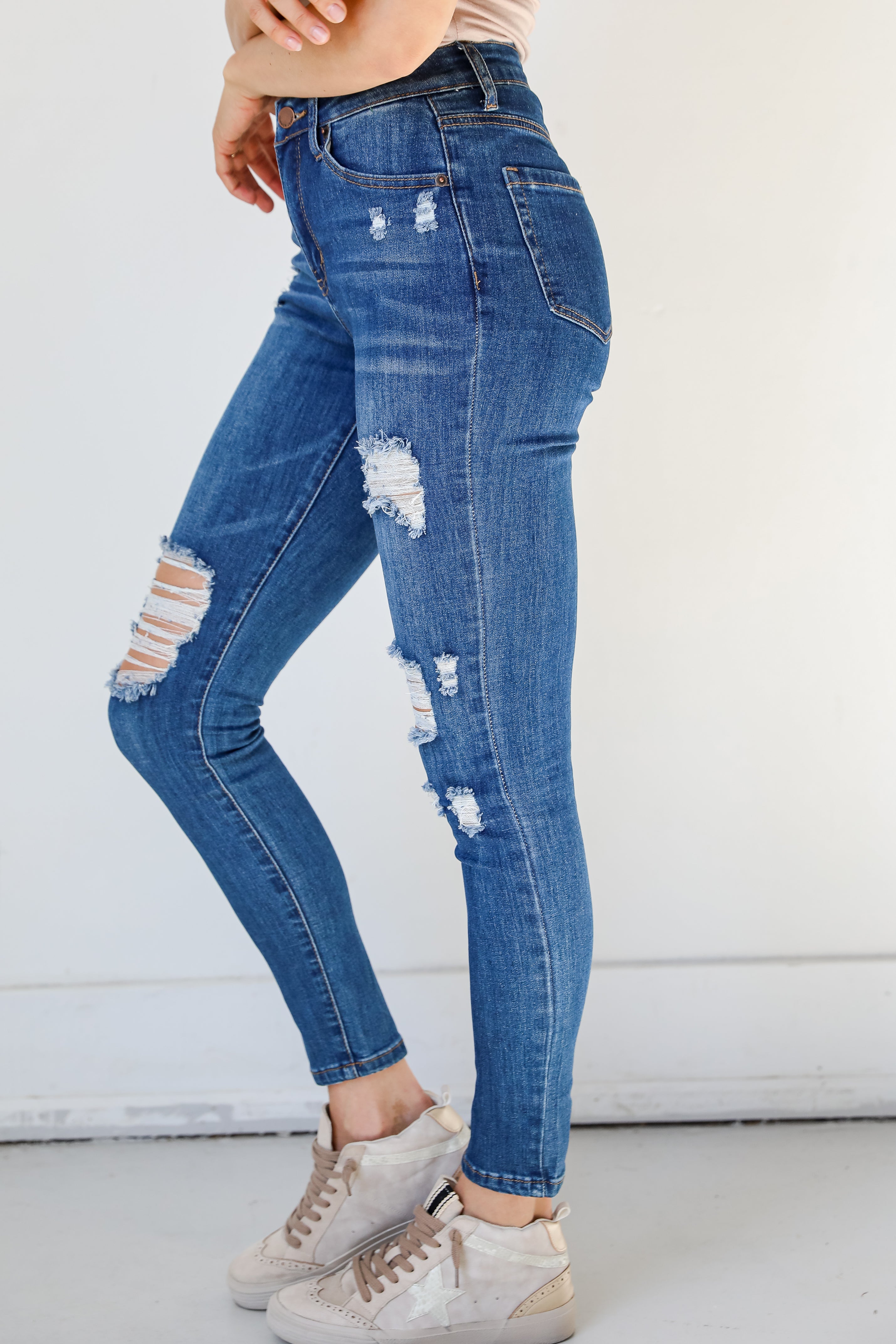 Distressed Skinny Jeans side view