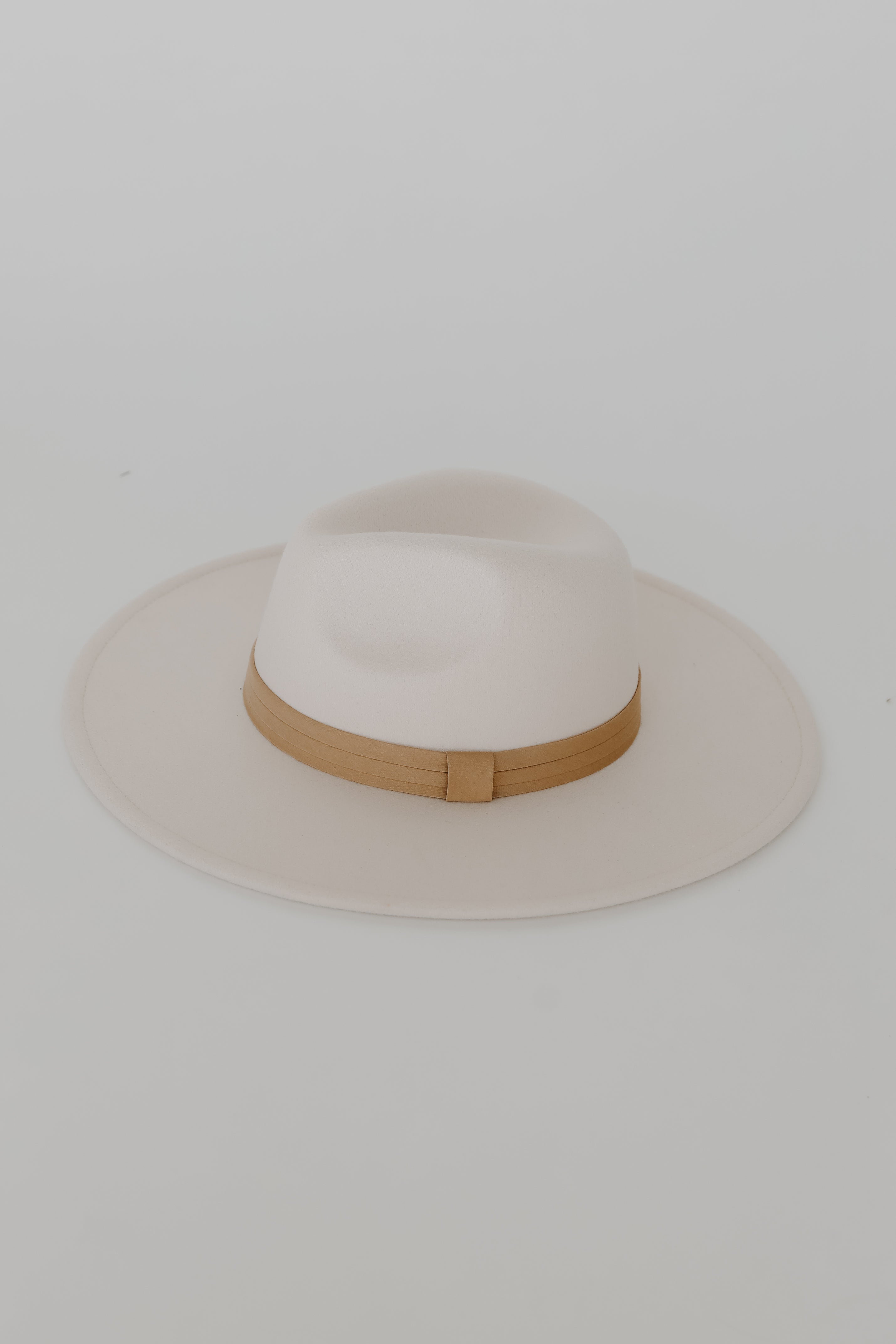 Wide Brim Fedora Hat flat lay
