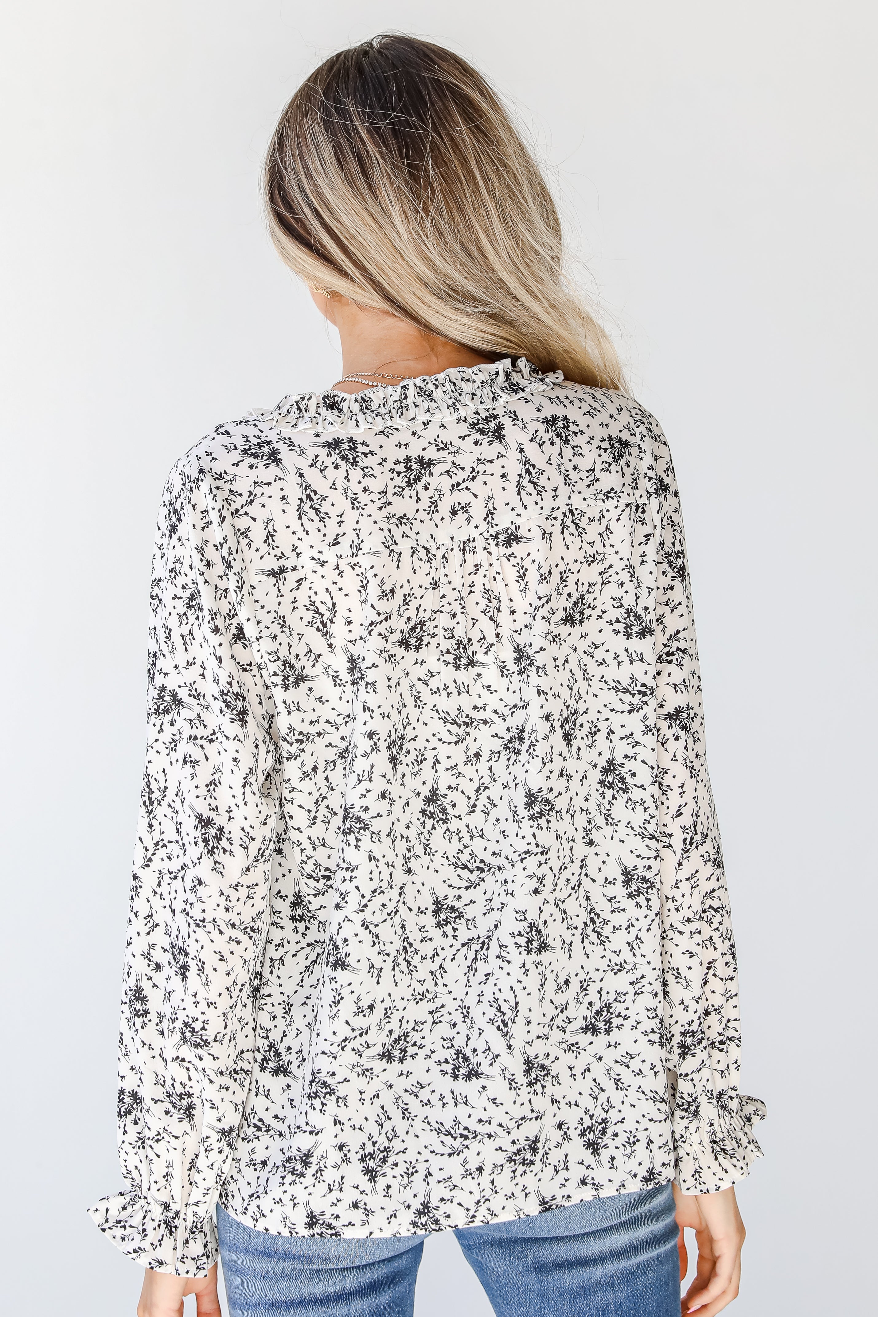 Floral Blouse back view