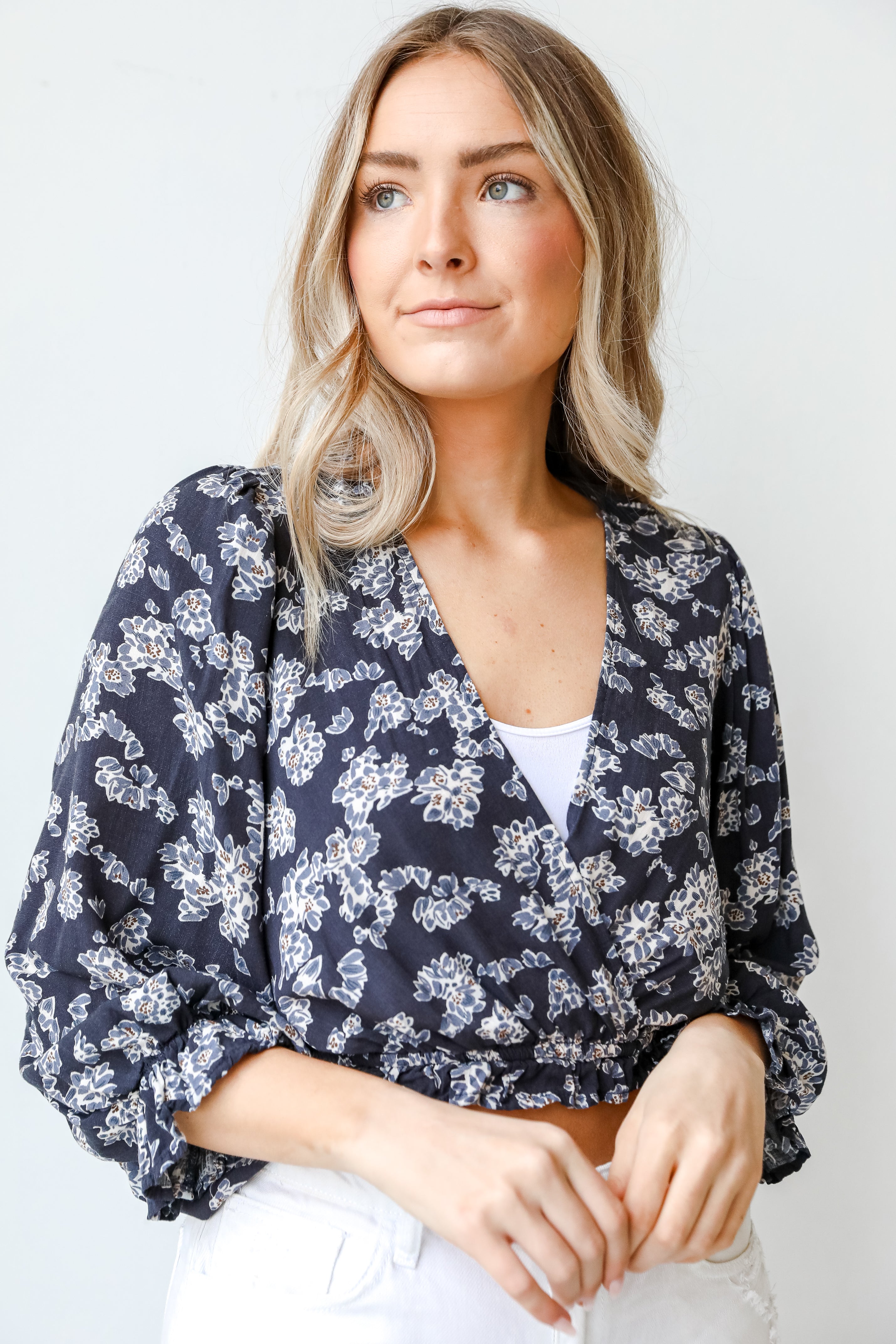 Floral Cropped Blouse