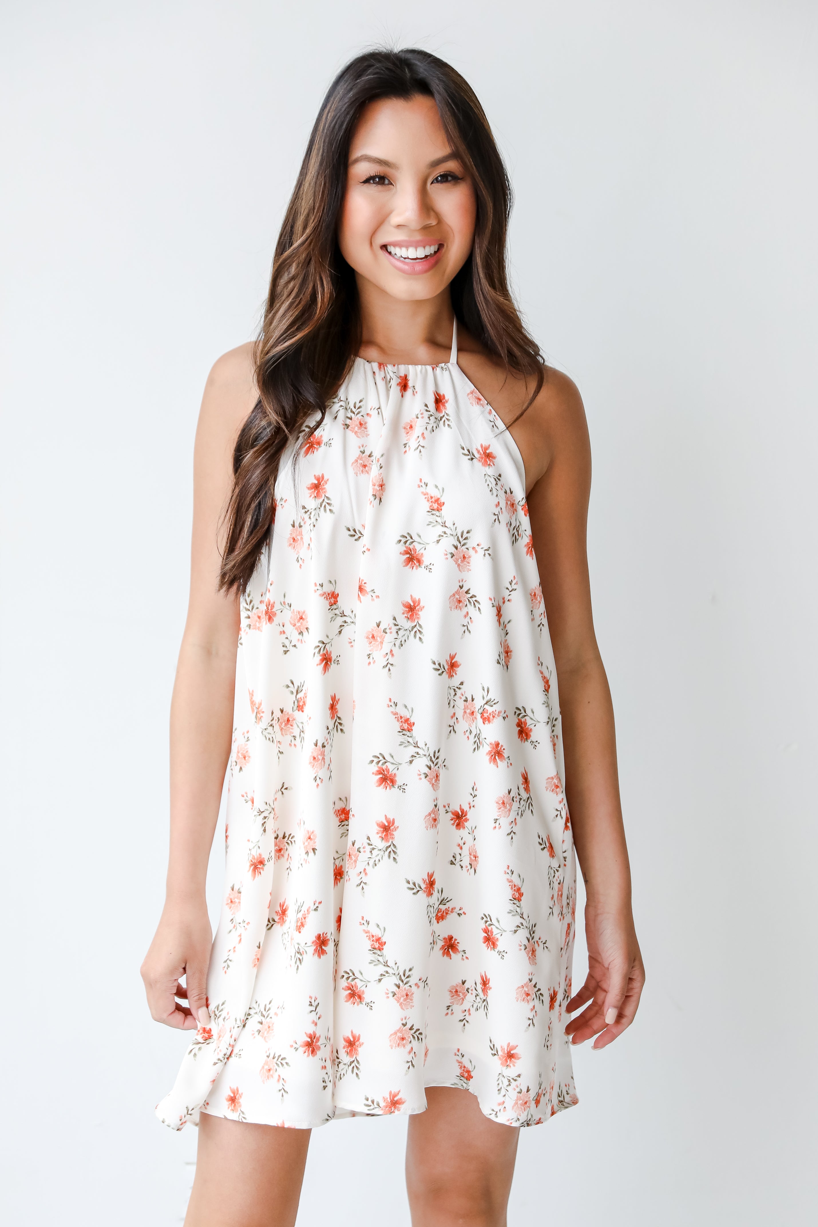 Halter Mini Dress front view