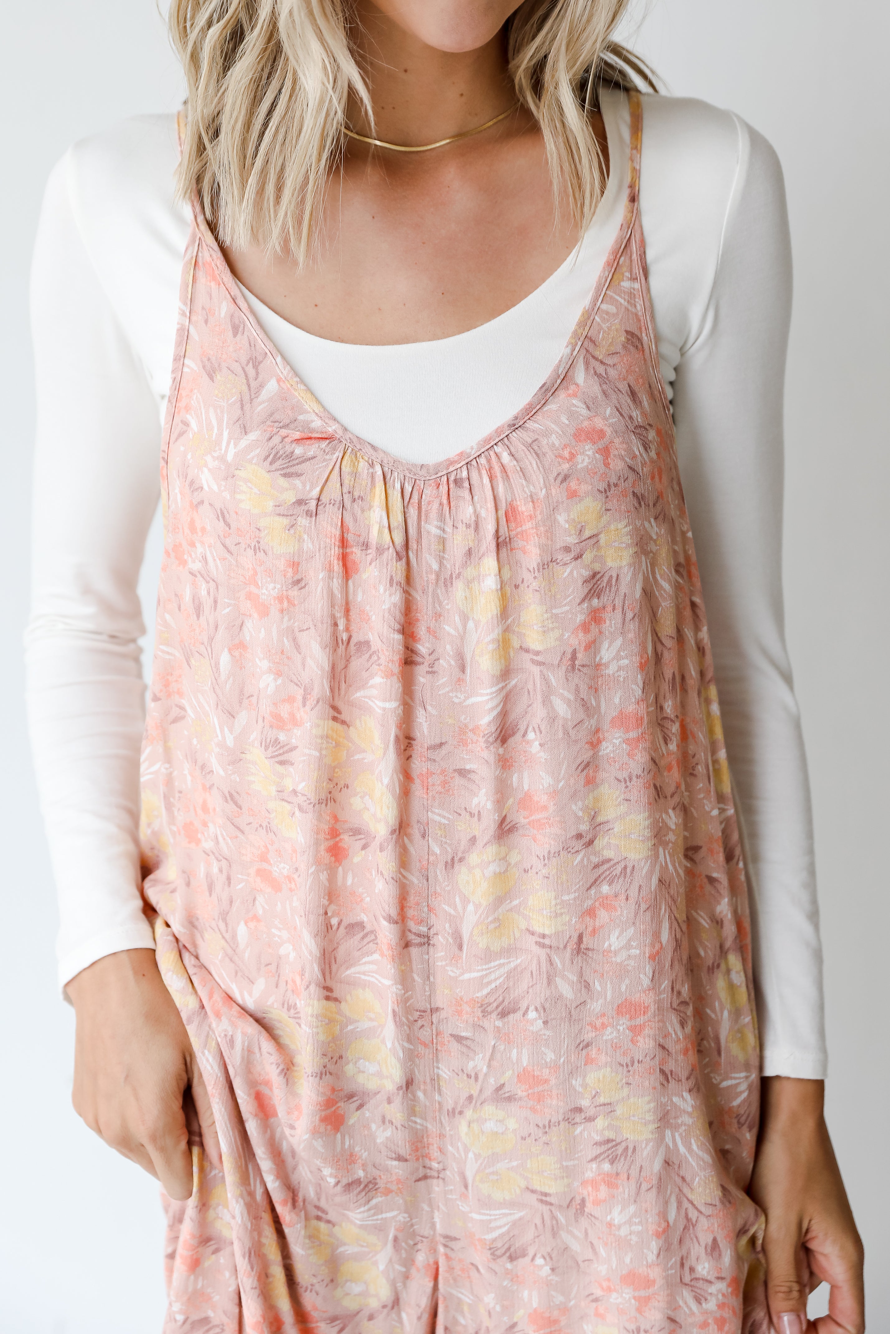 Floral Jumpsuit close up