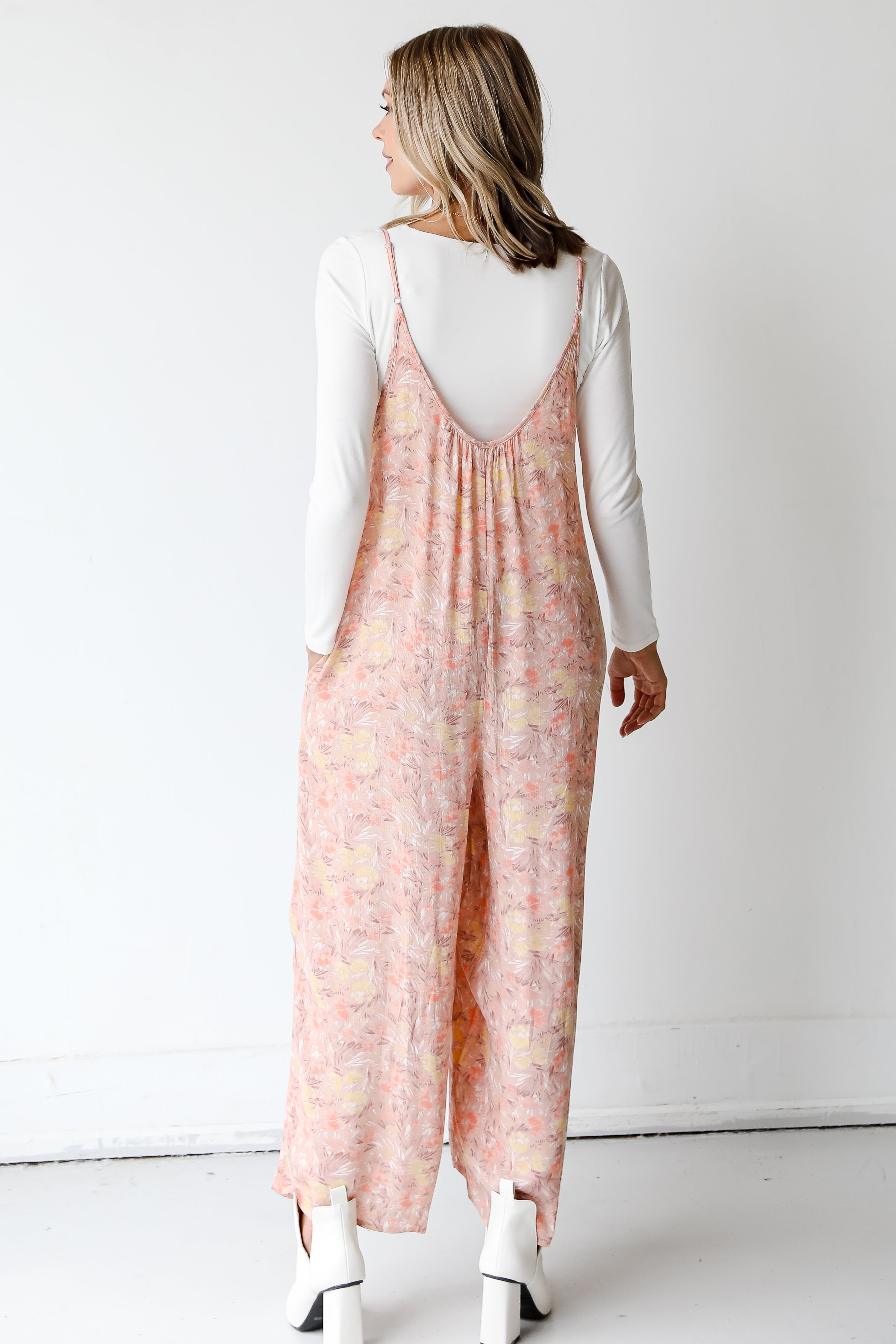 Floral Jumpsuit back view