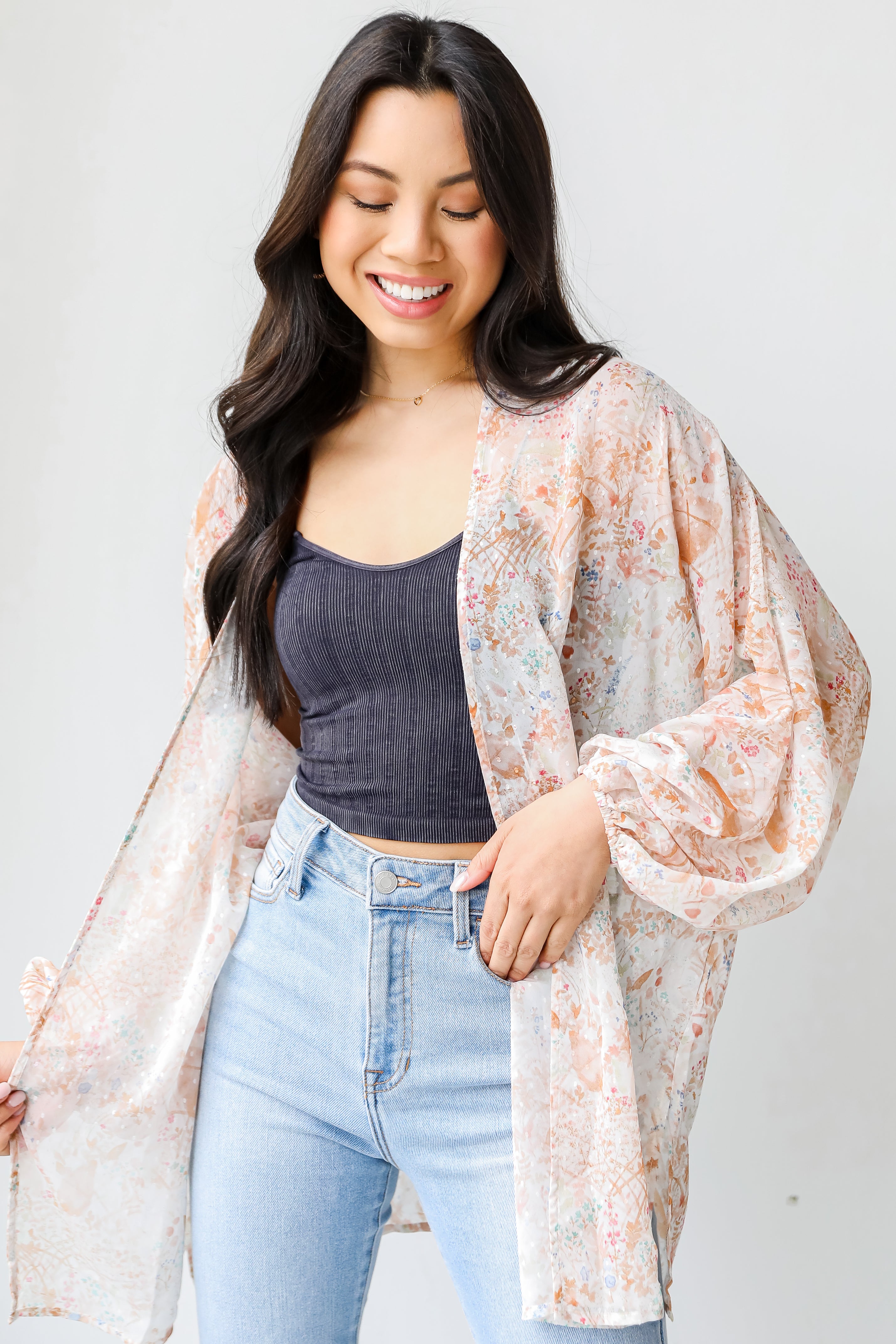 Floral Kimono front view