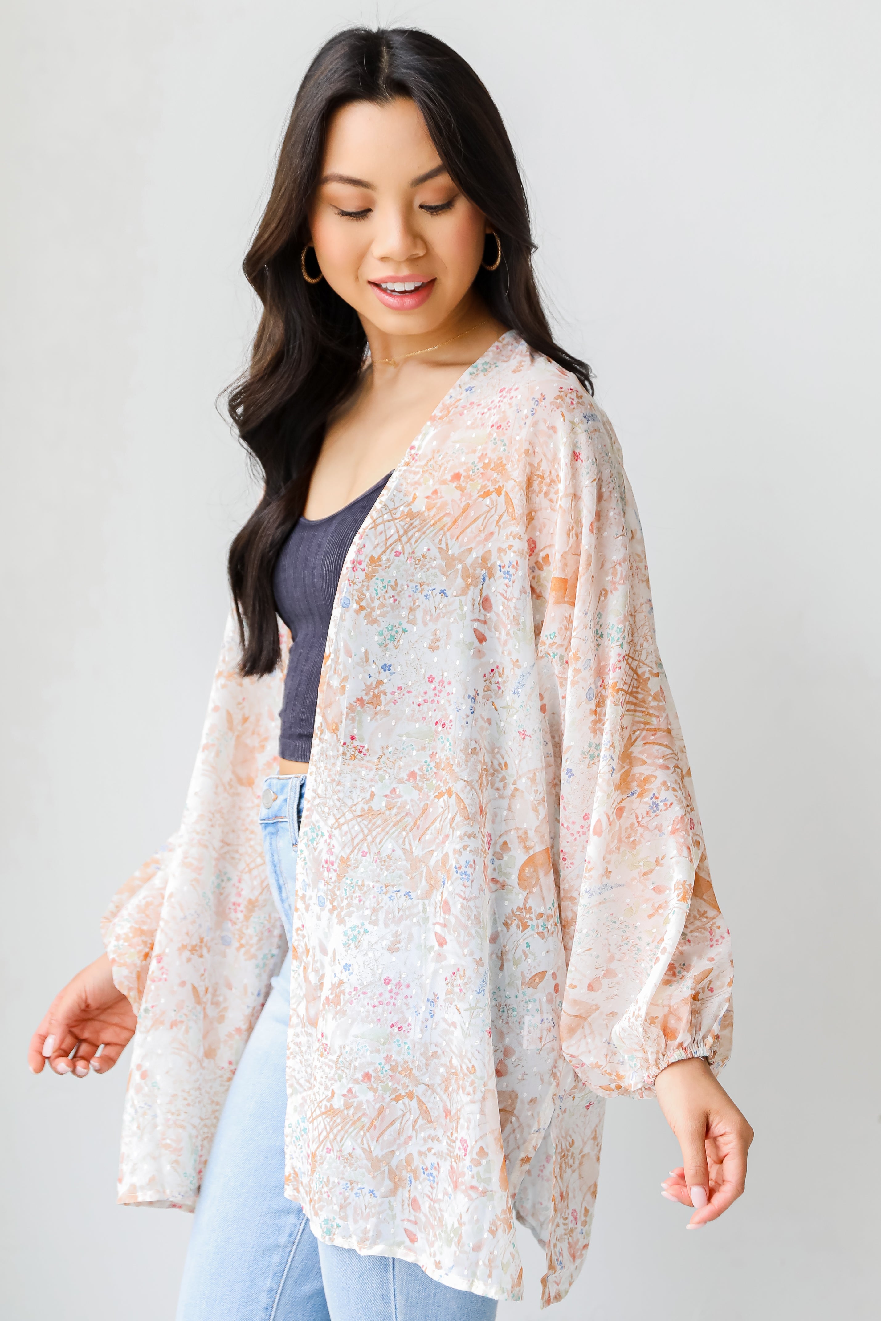 Floral Kimono side view