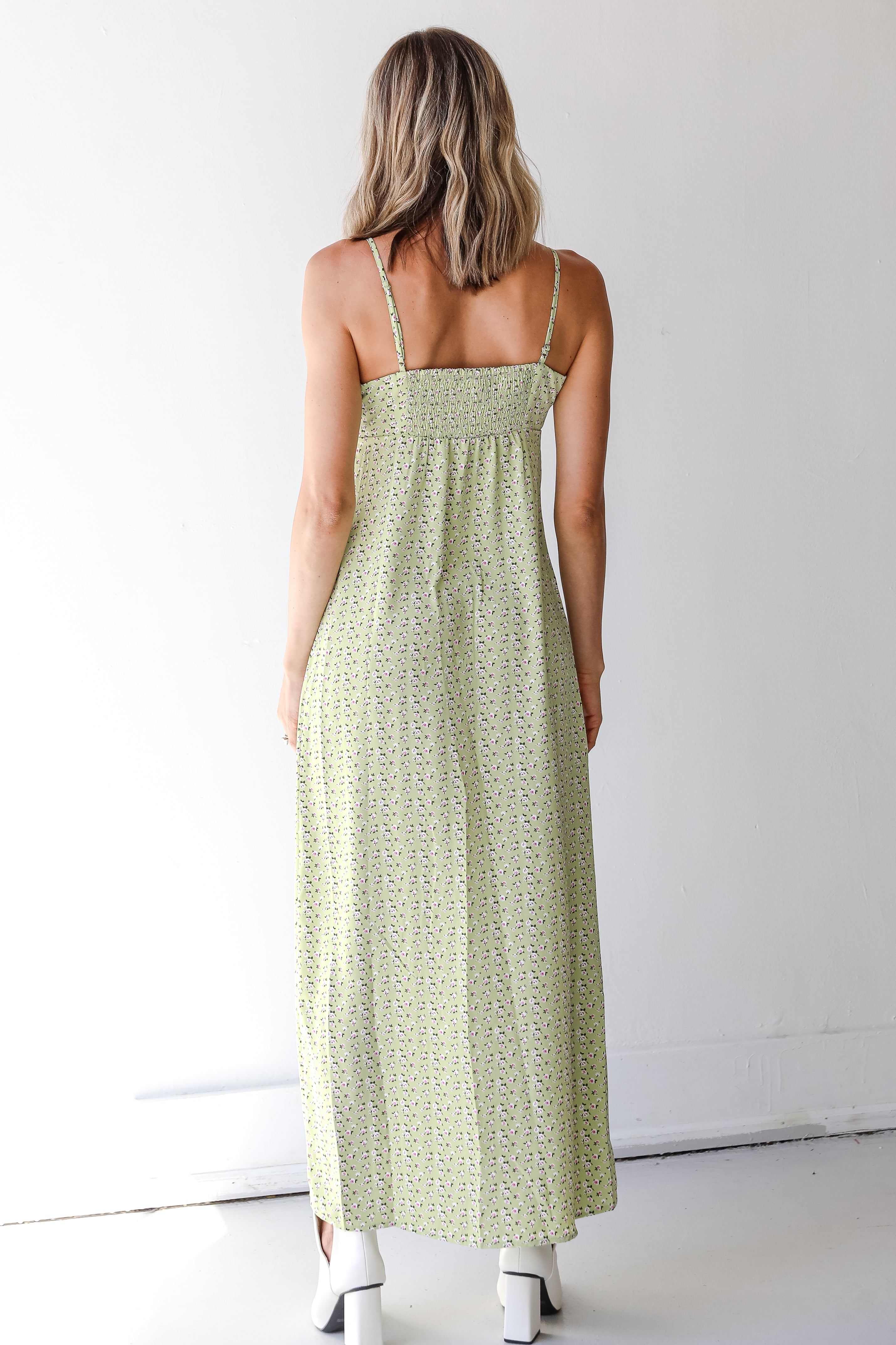 Floral Maxi Dress back view