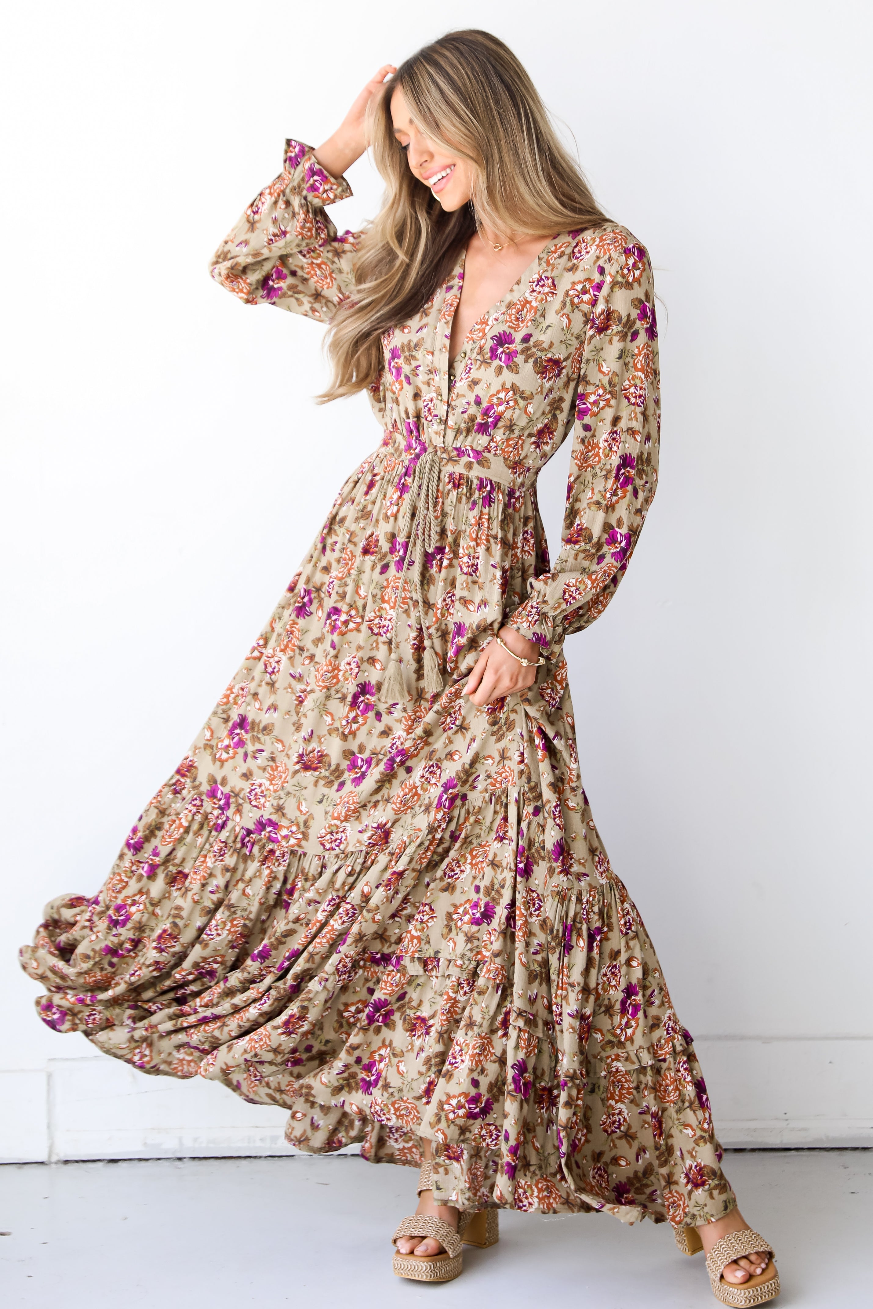 Floral Maxi Dress front view