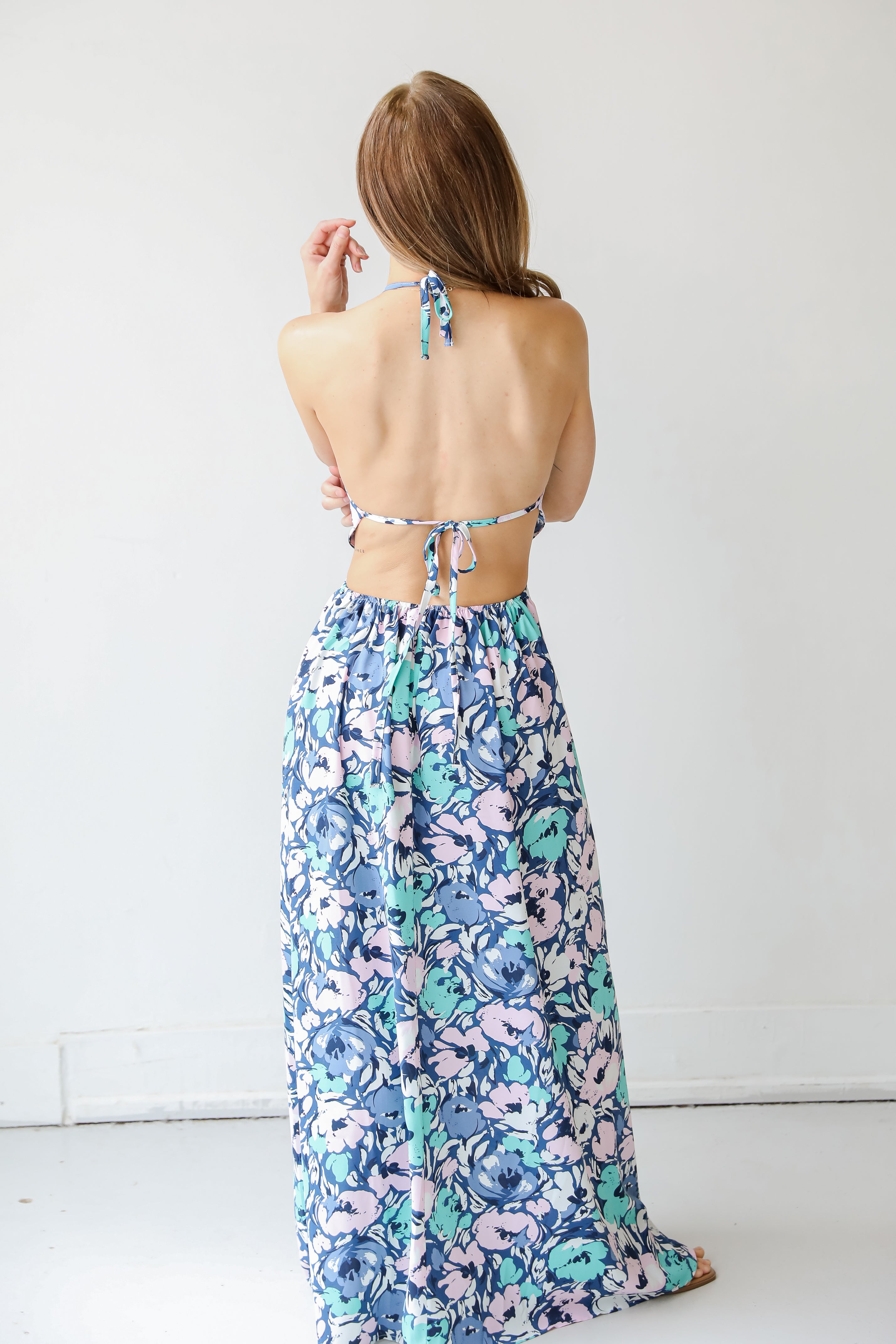 Halter Maxi Dress back view
