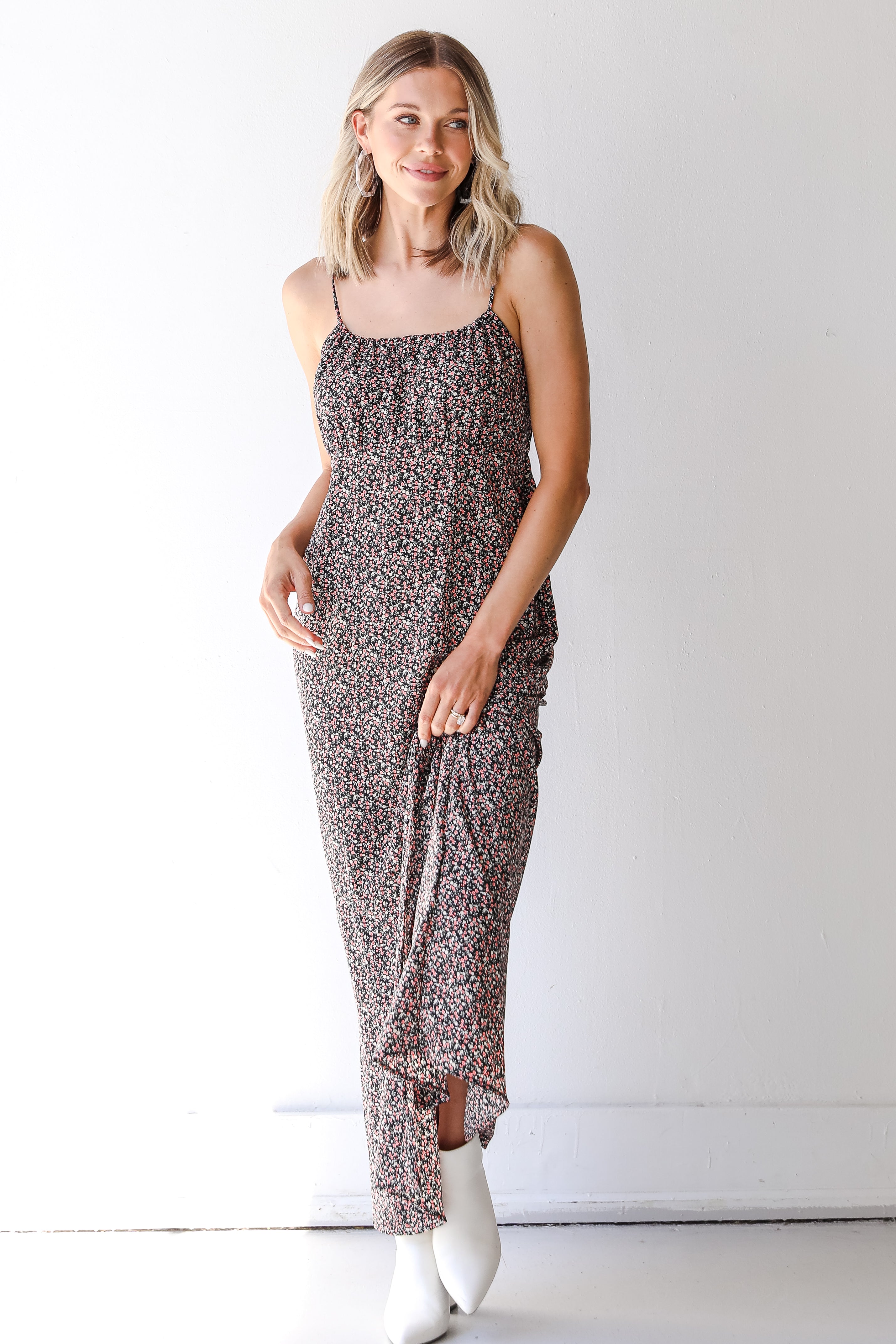 Floral Maxi Dress on model