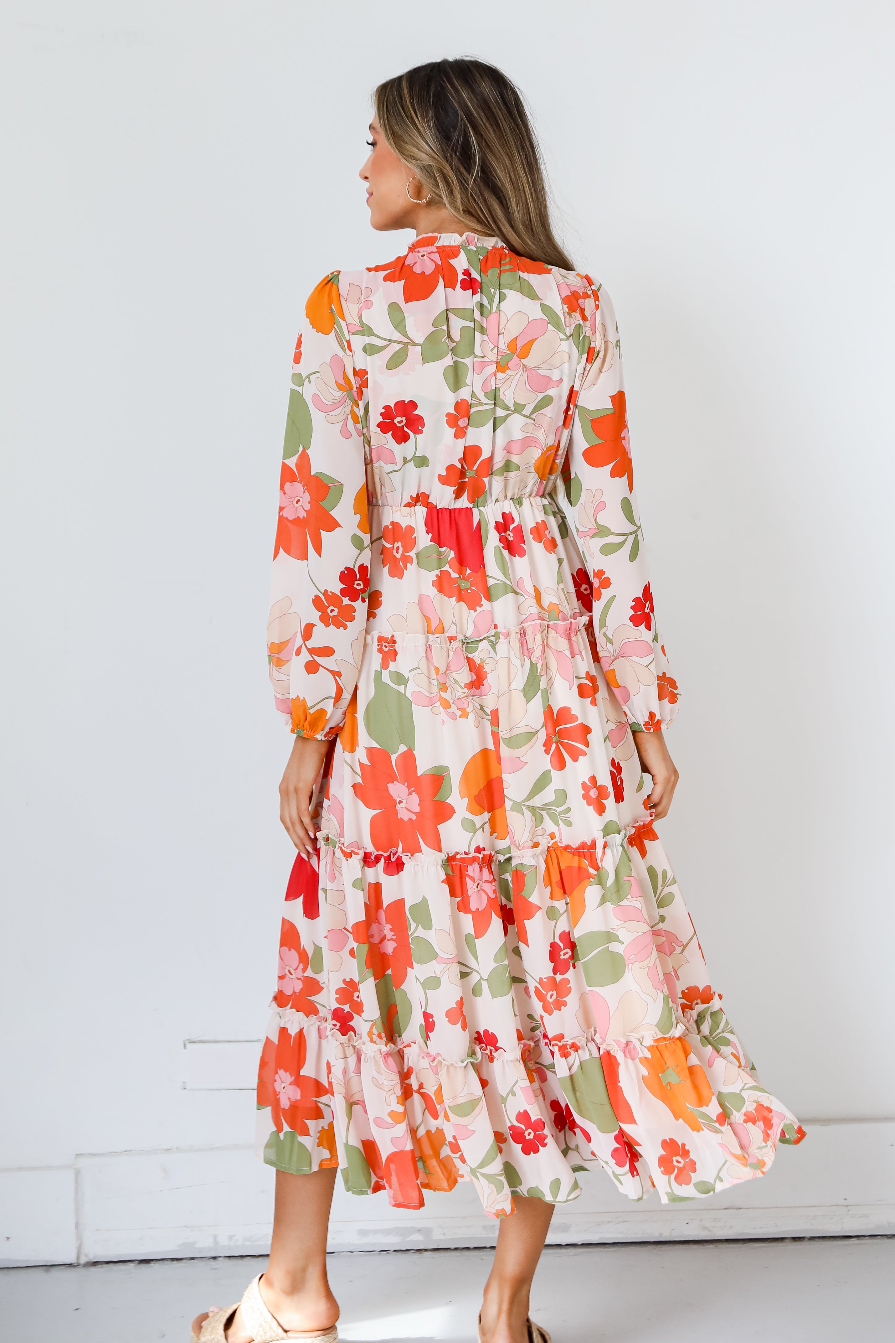 Floral Maxi Dress back view