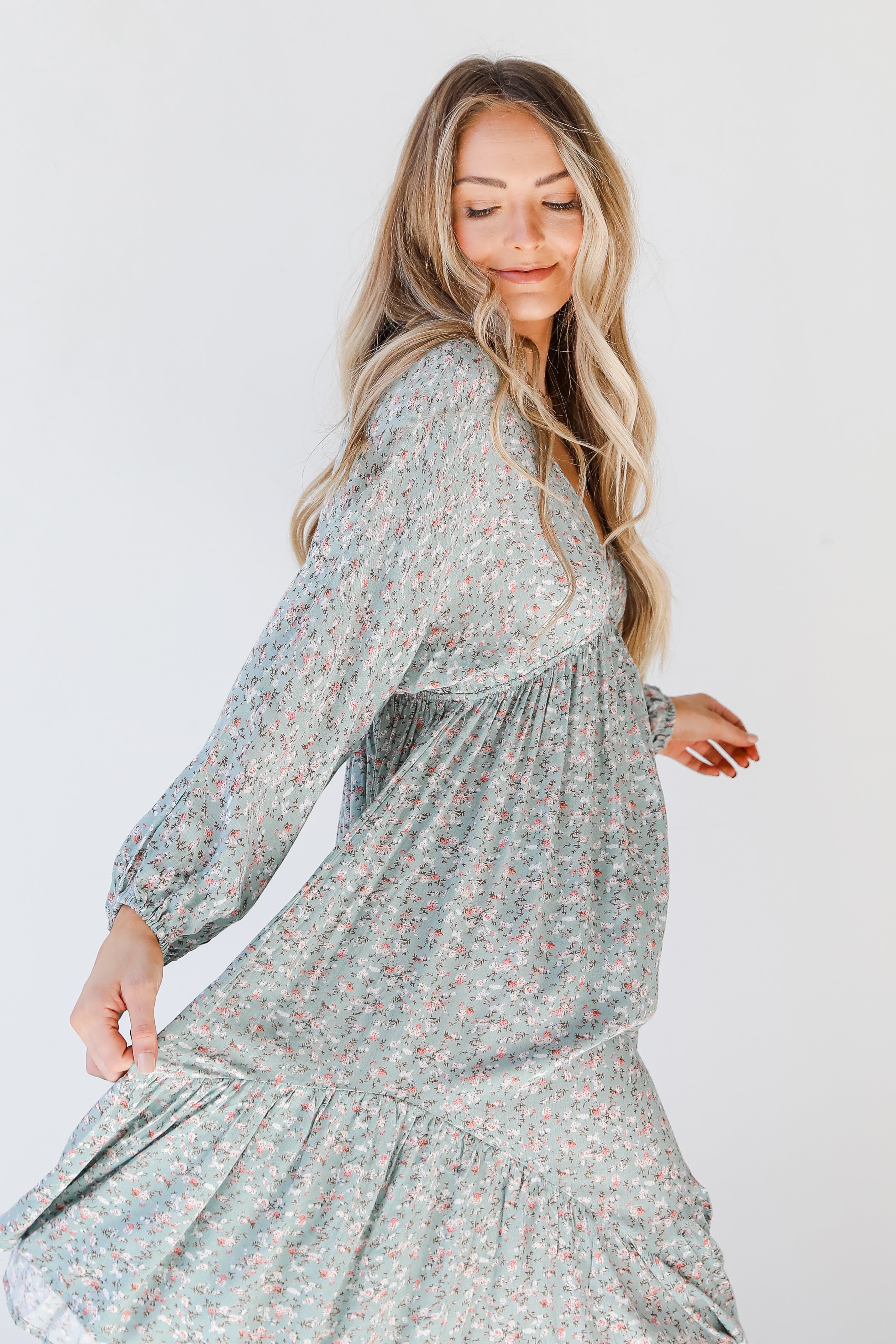 Floral Midi Dress side view