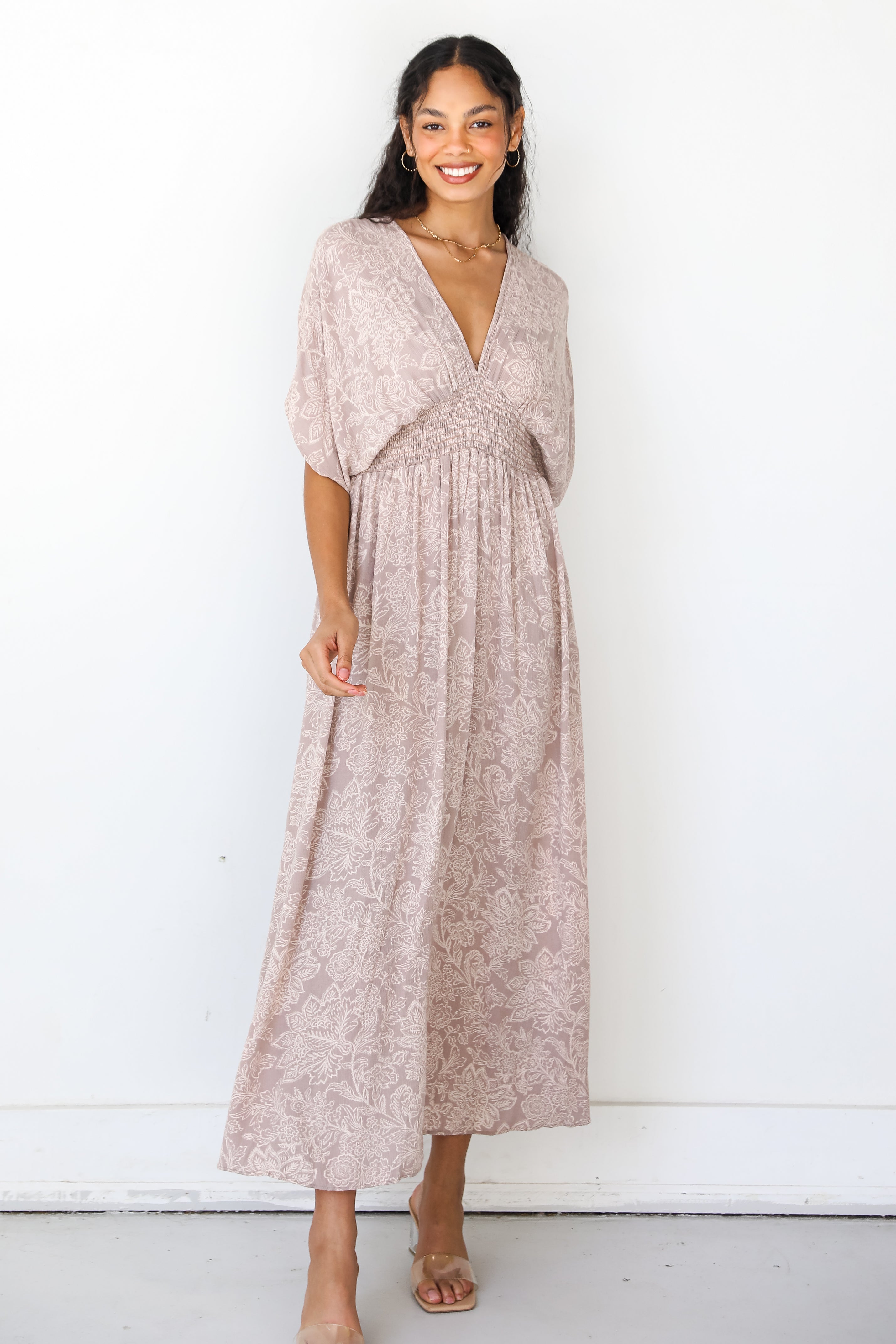 Floral Maxi Dress on model