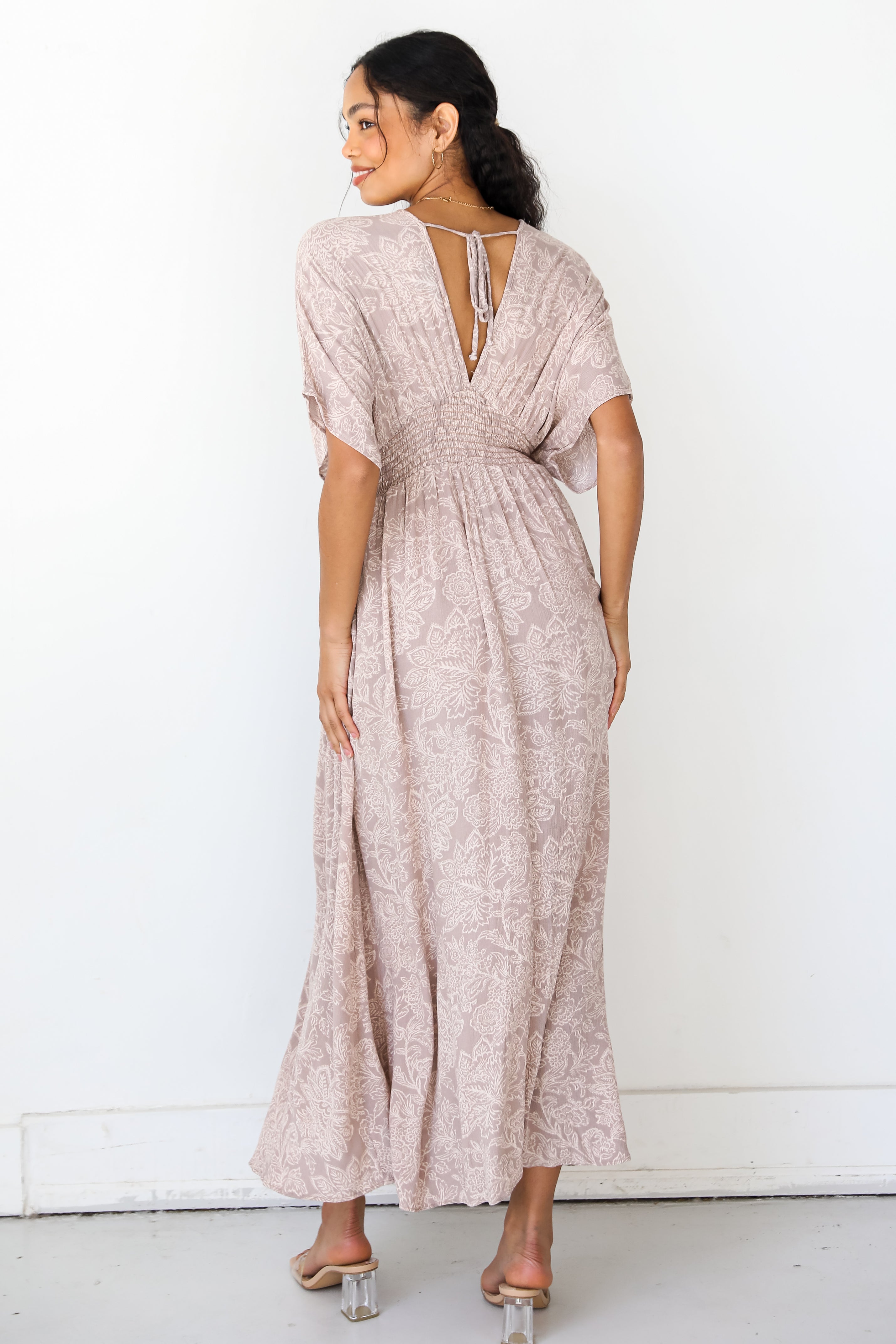 Happy Feelings Floral Mini Dress back view