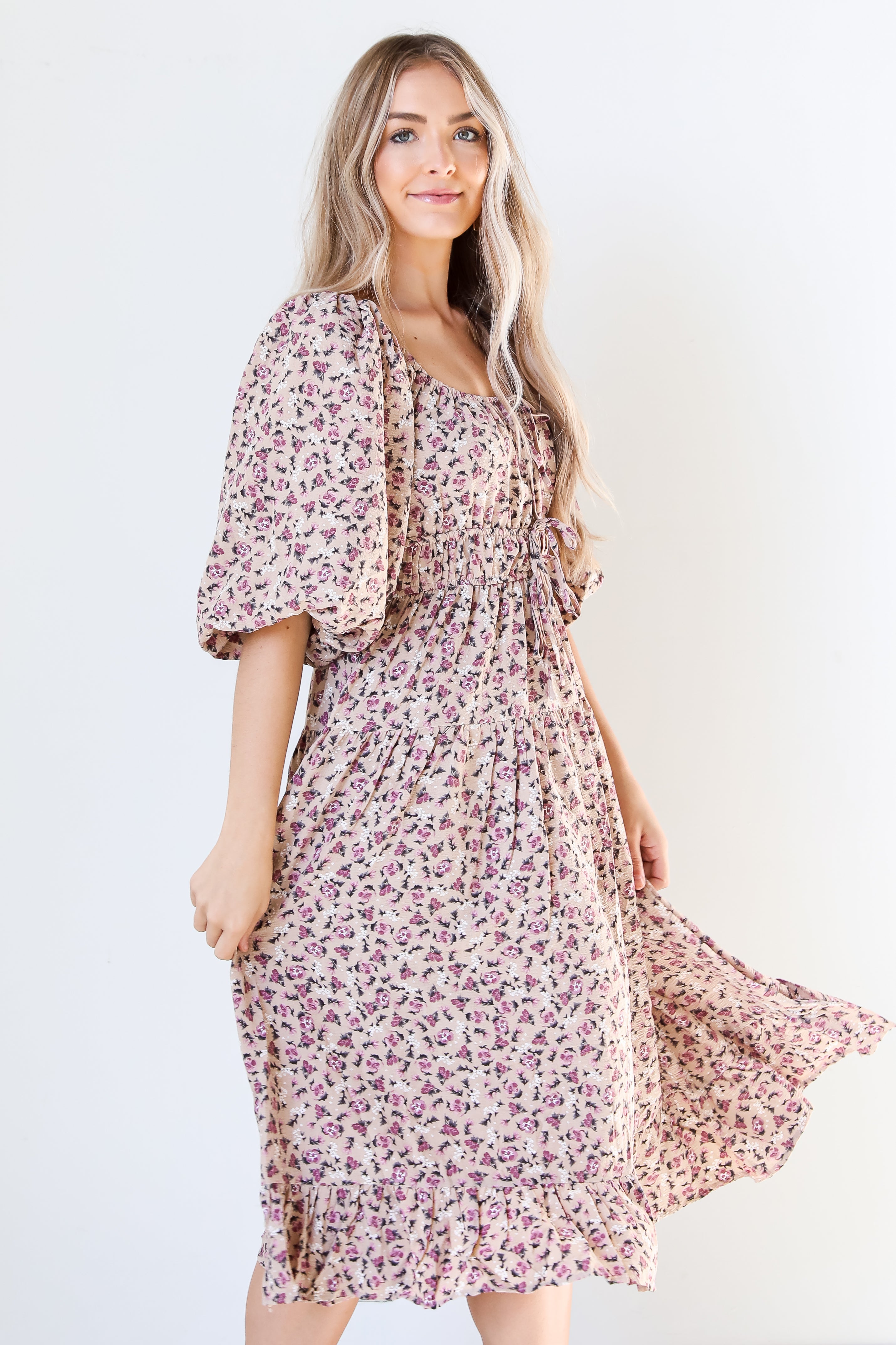 Floral Midi Dress side view