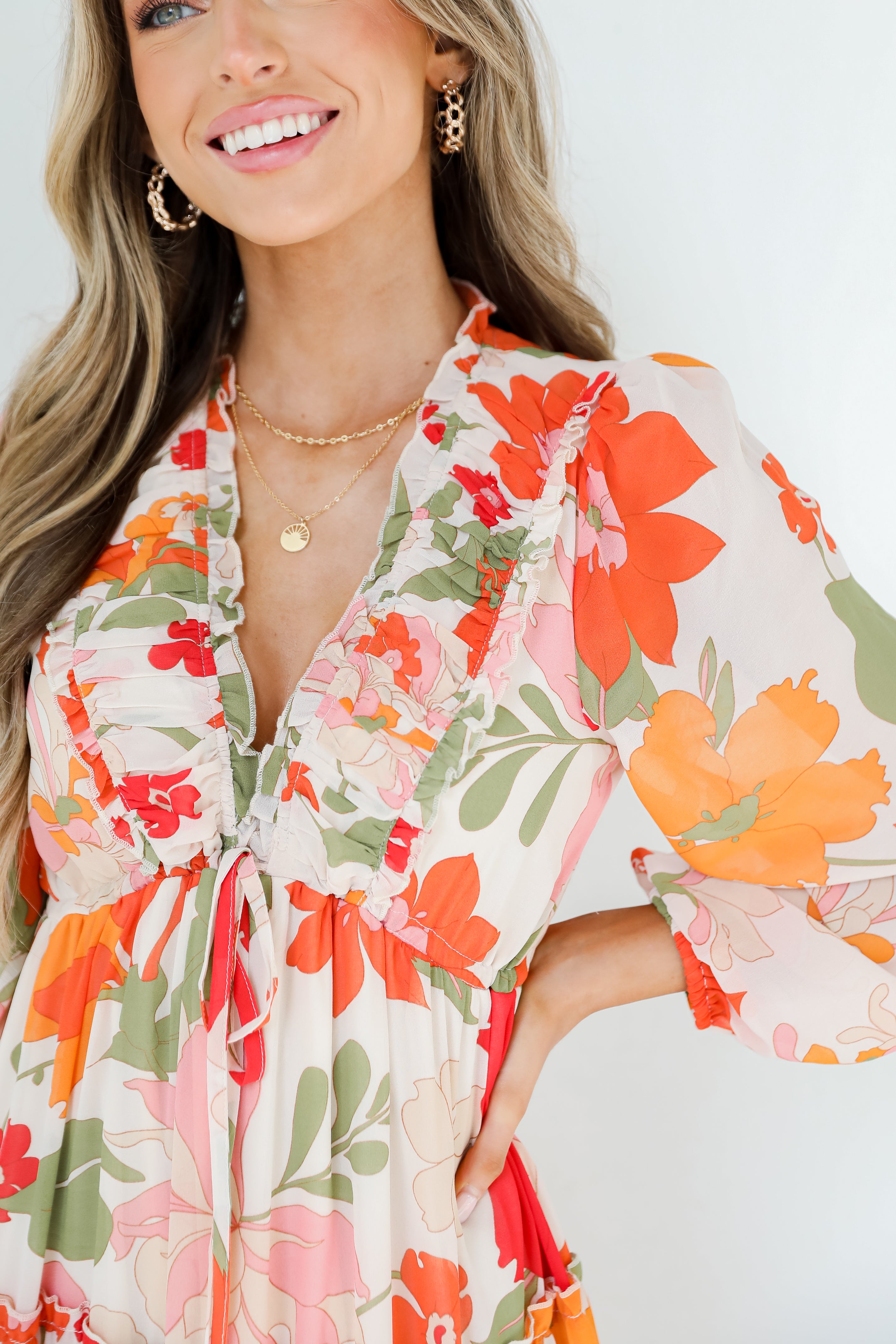 Floral Maxi Dress close up