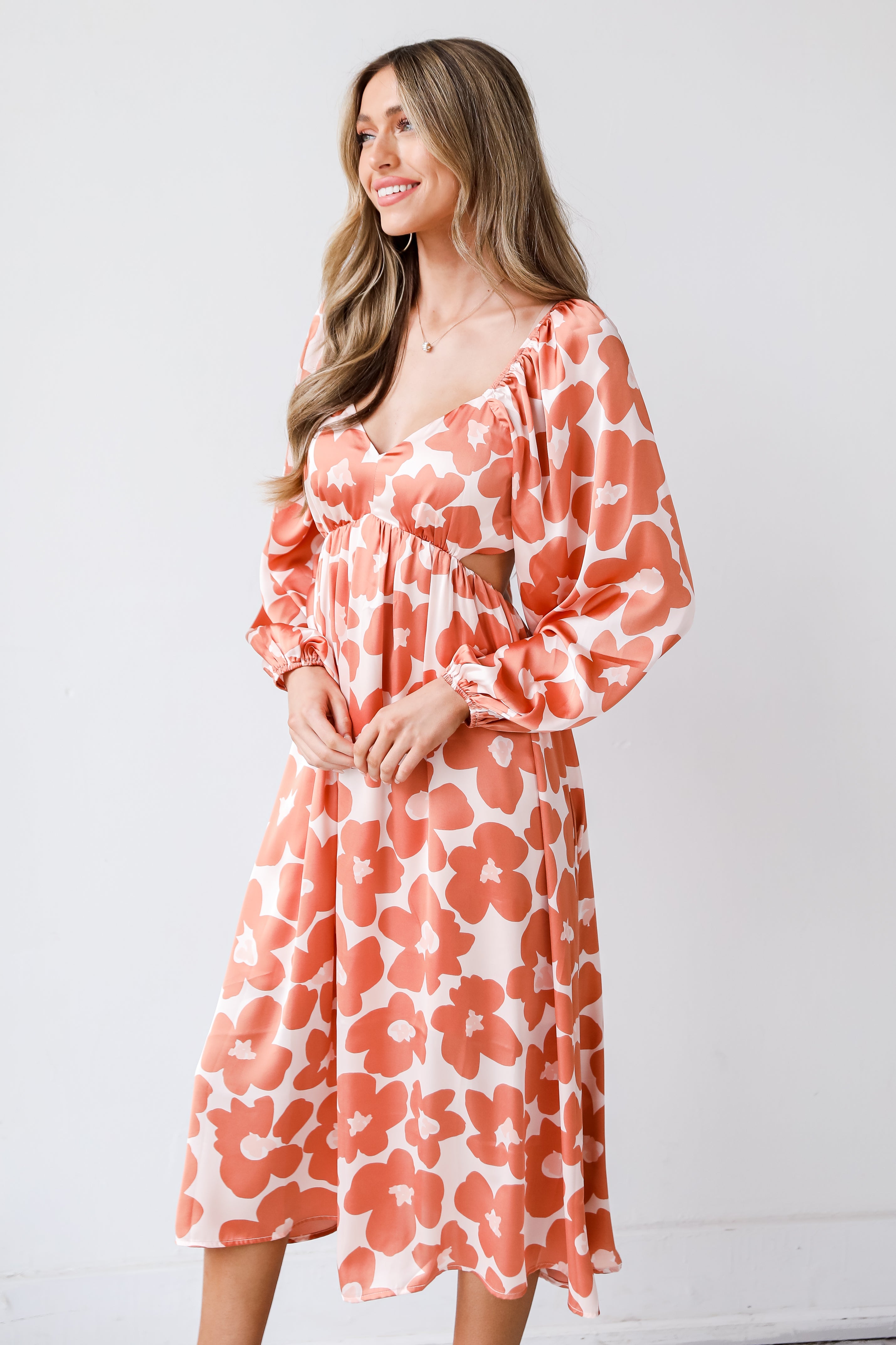 Floral Midi Dress side view