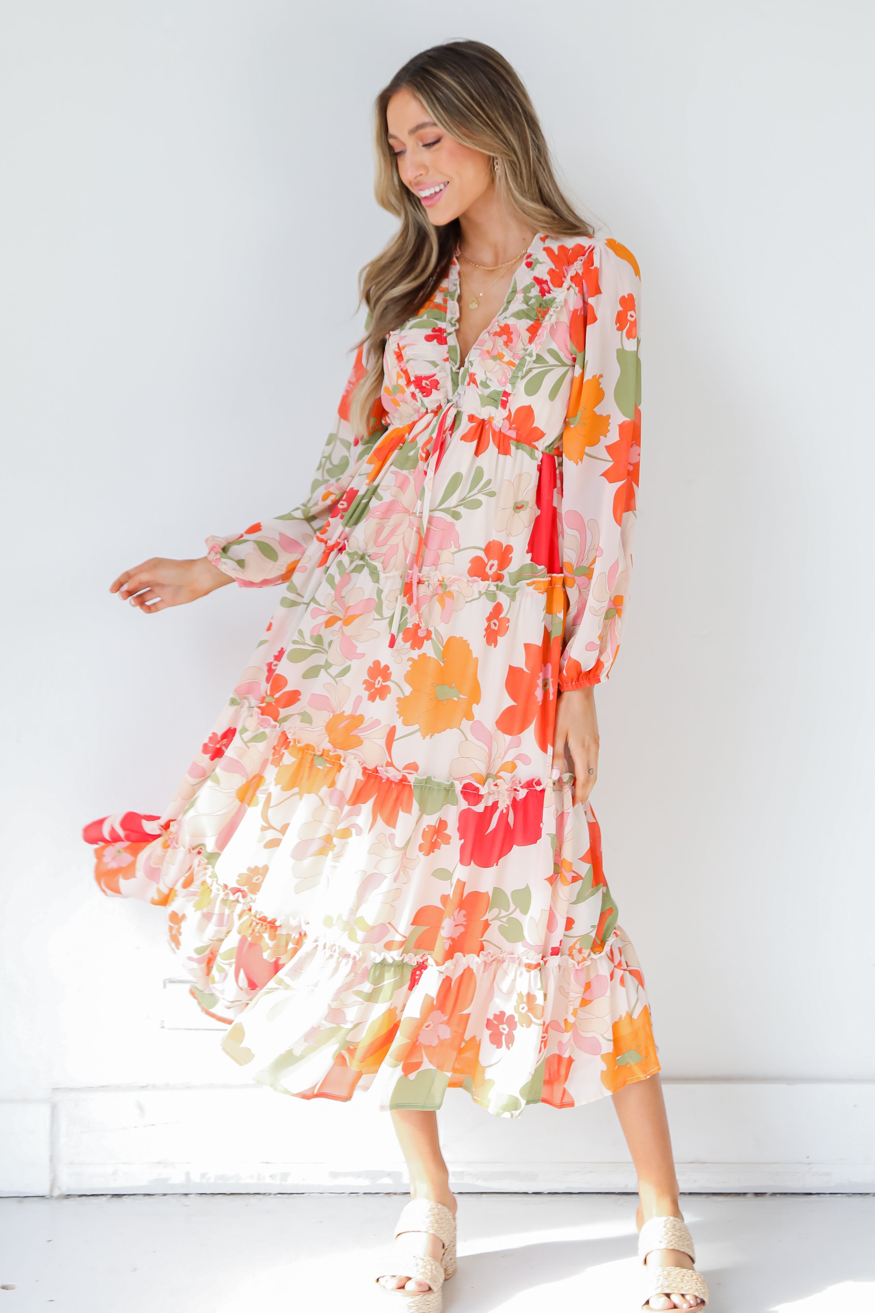 Floral Maxi Dress front view