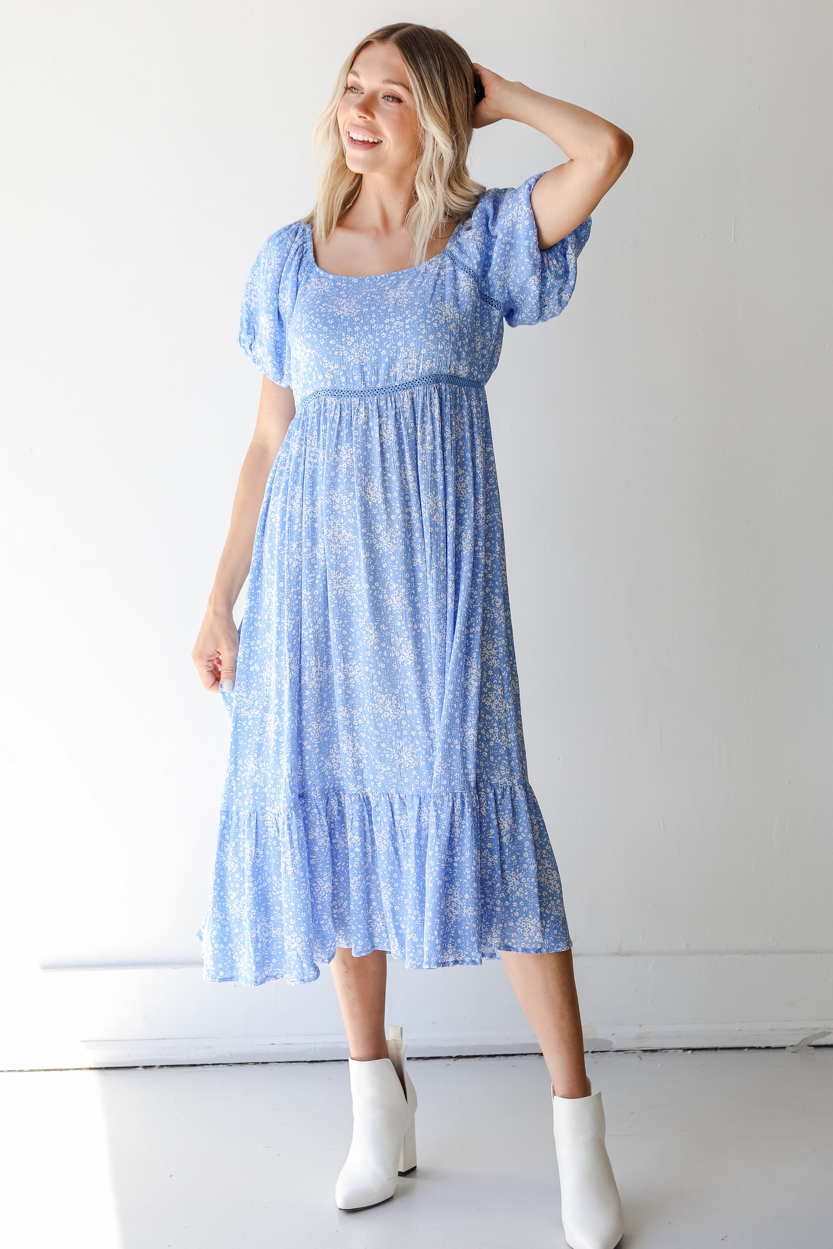 Floral Midi Dress front view