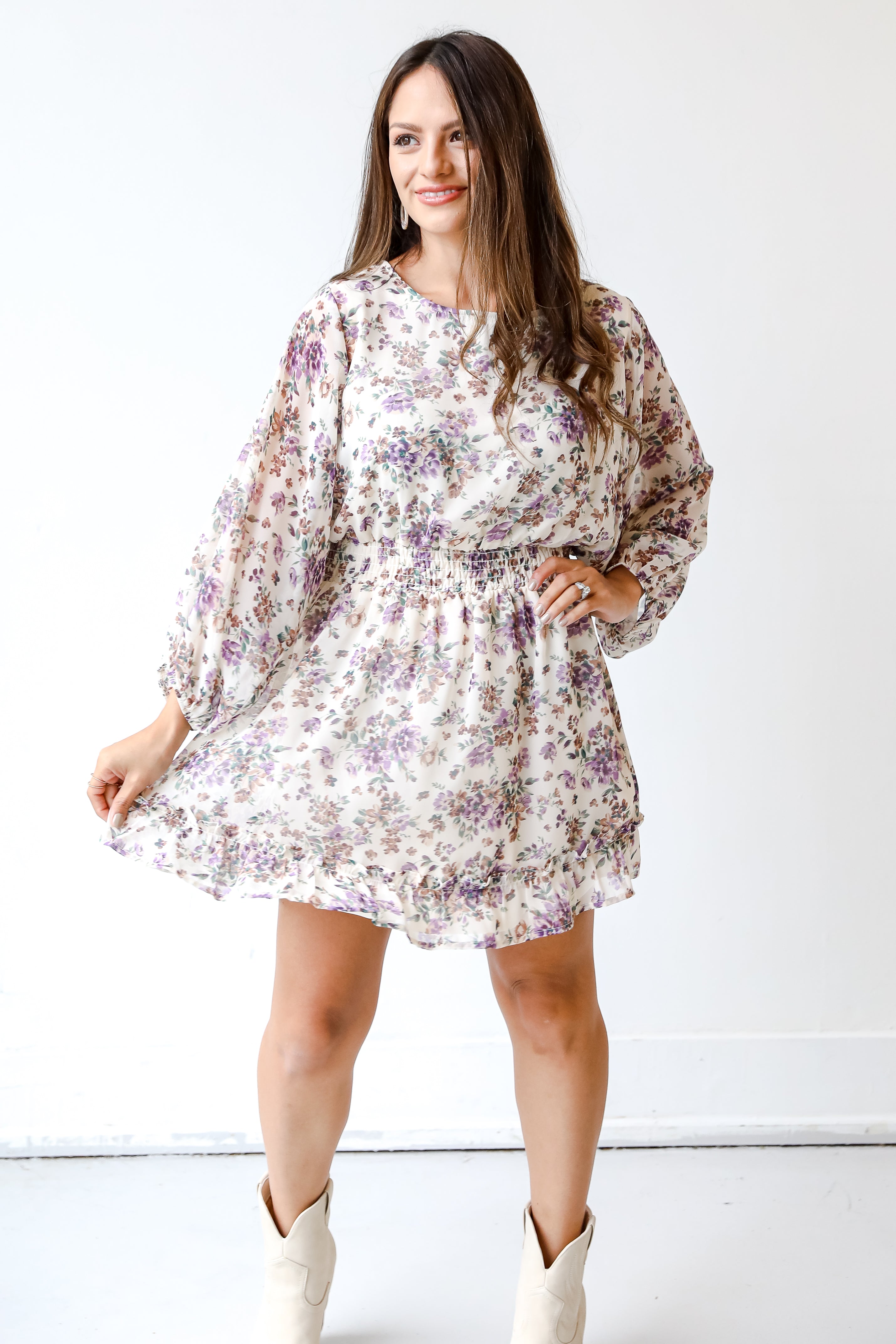 Floral Mini Dress front view